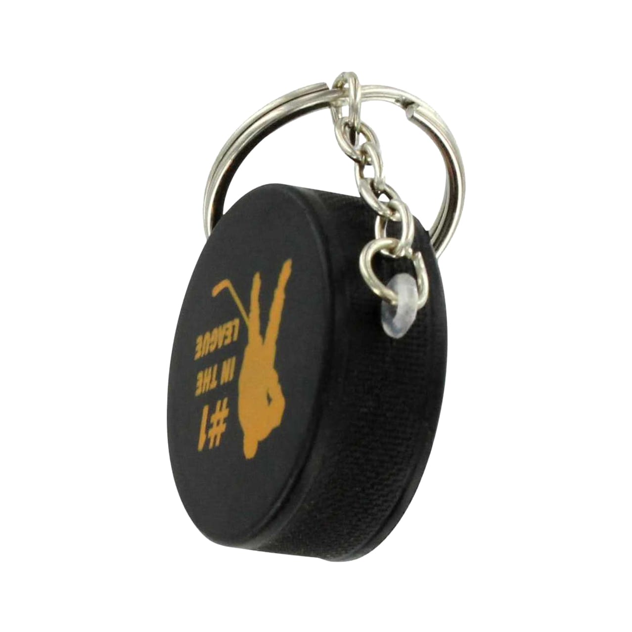 Keyring with Hockey Puck Stress Reliever - PXR172 Image 