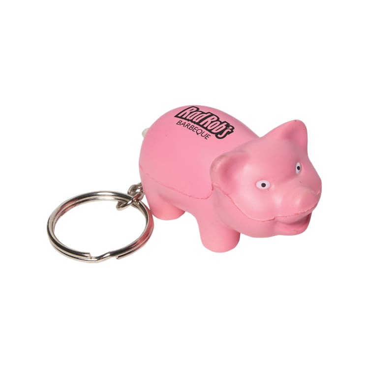 Keyring with Mini Pig Stress Item - PXR176 Image 