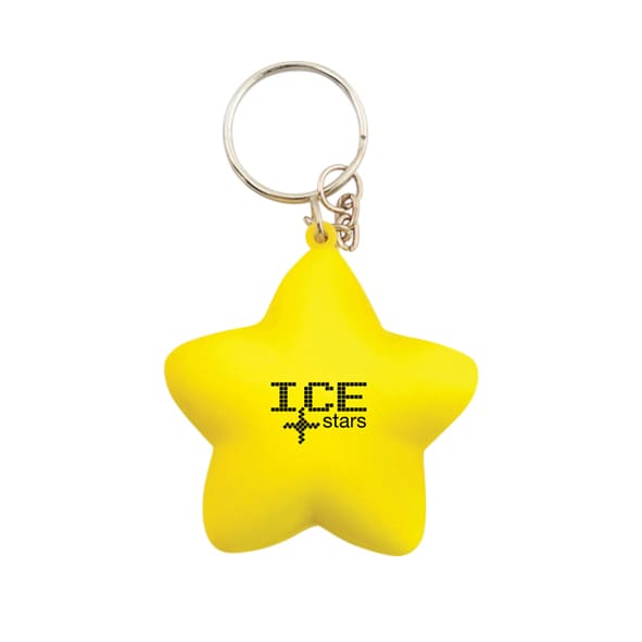 Keyring with Star Stress Reliever - PXR179 Image 