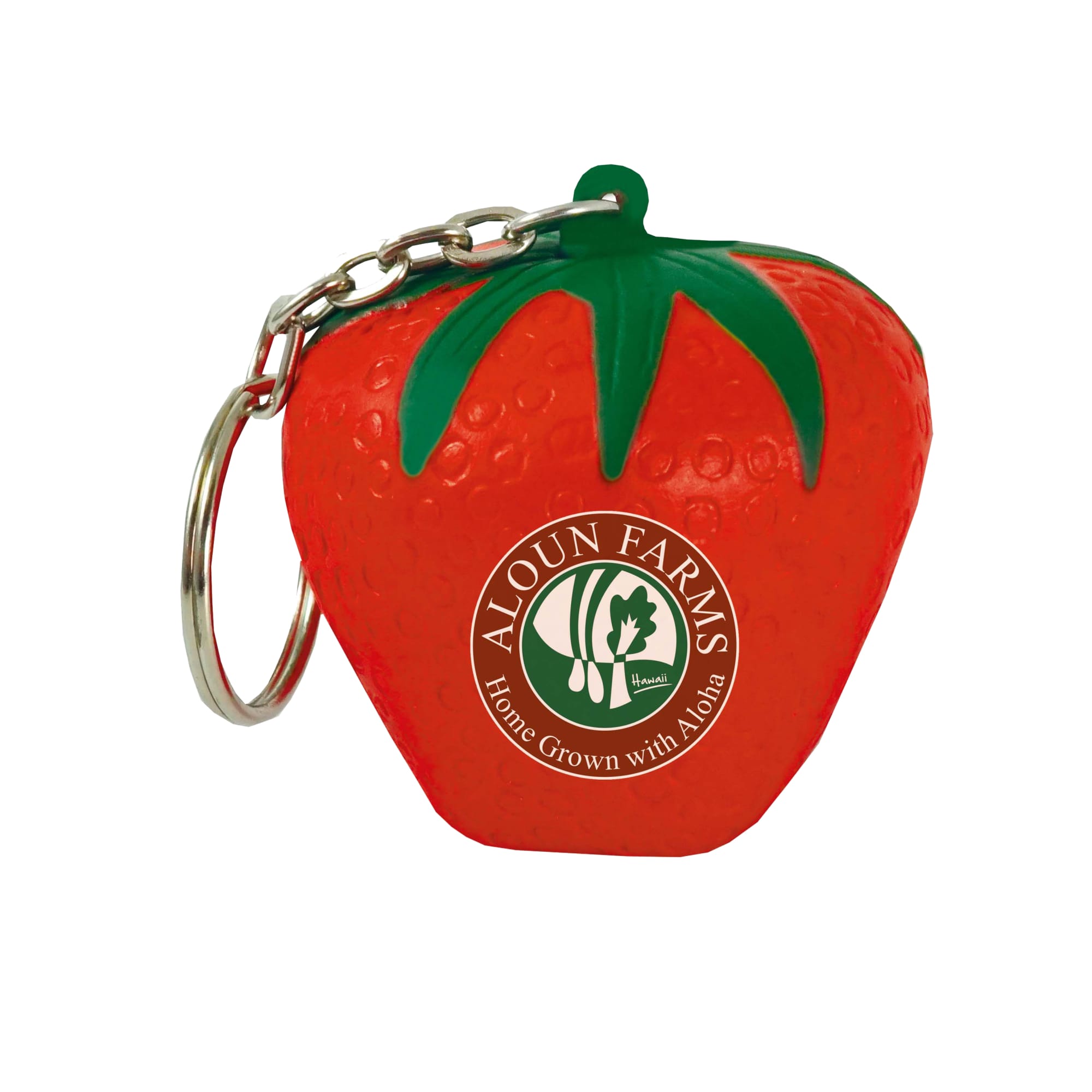Keyring with Strawberry Stress Reliever - PXR182 Image