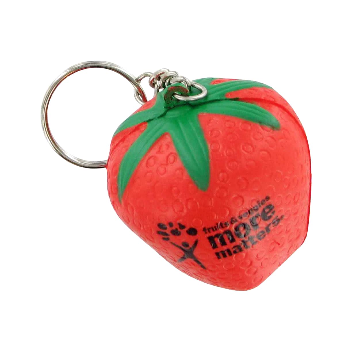Keyring with Strawberry Stress Reliever - PXR182 Image