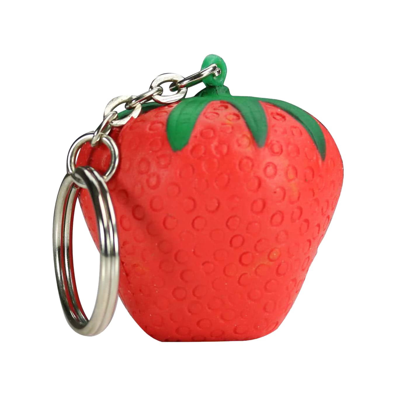 Keyring with Strawberry Stress Reliever - PXR182 Image