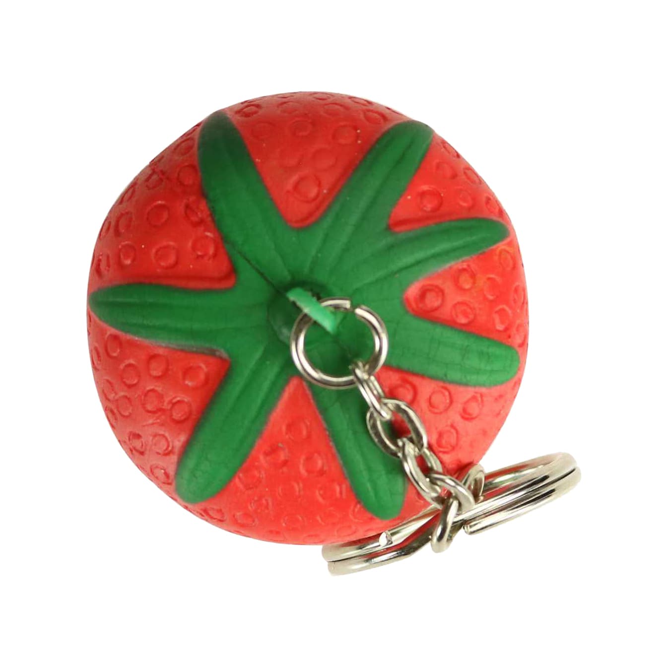 Keyring with Strawberry Stress Reliever - PXR182 Image