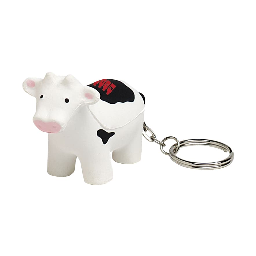 Keyring with Cow Stress Reliever - PXR184 Image 