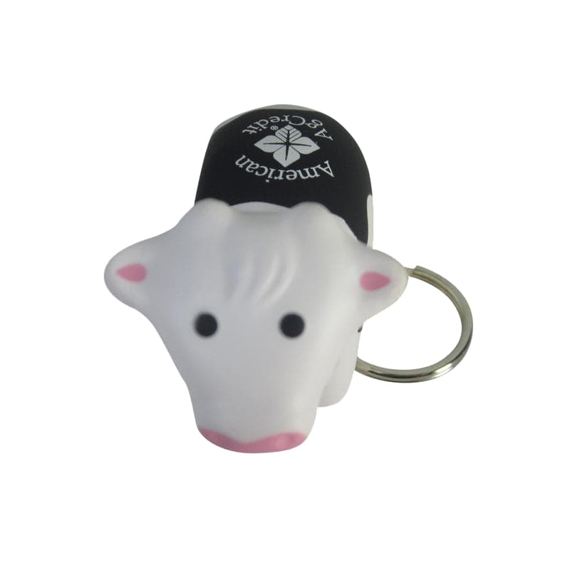 Keyring with Cow Stress Reliever - PXR184 Image 