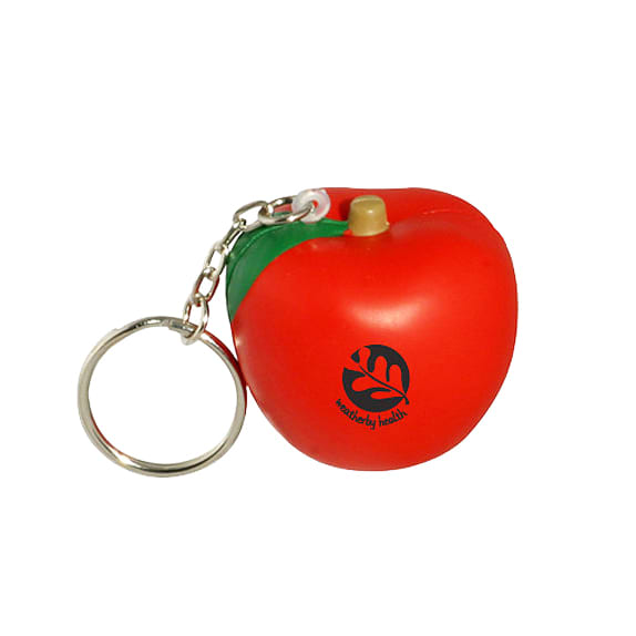 Keyring with Apple Stress Reliever - PXR192 Image 