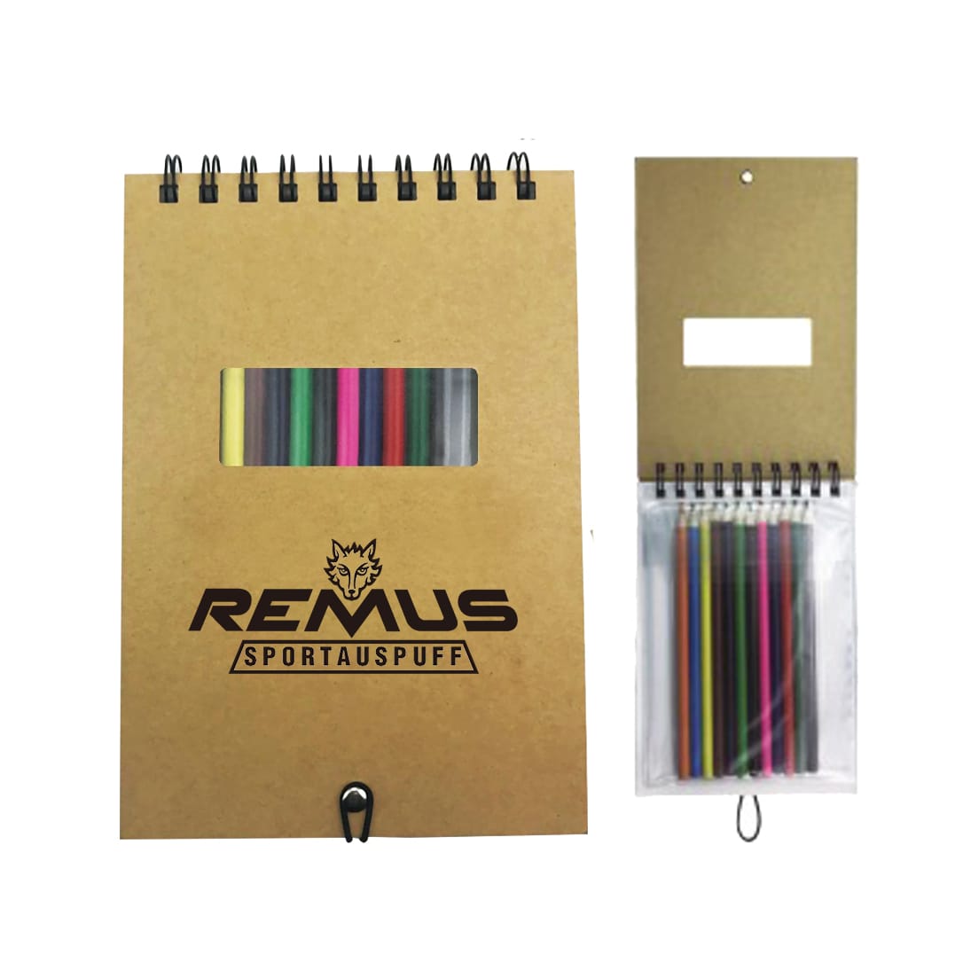 Notebook with Colorful Pencil - PXS1048 Image 