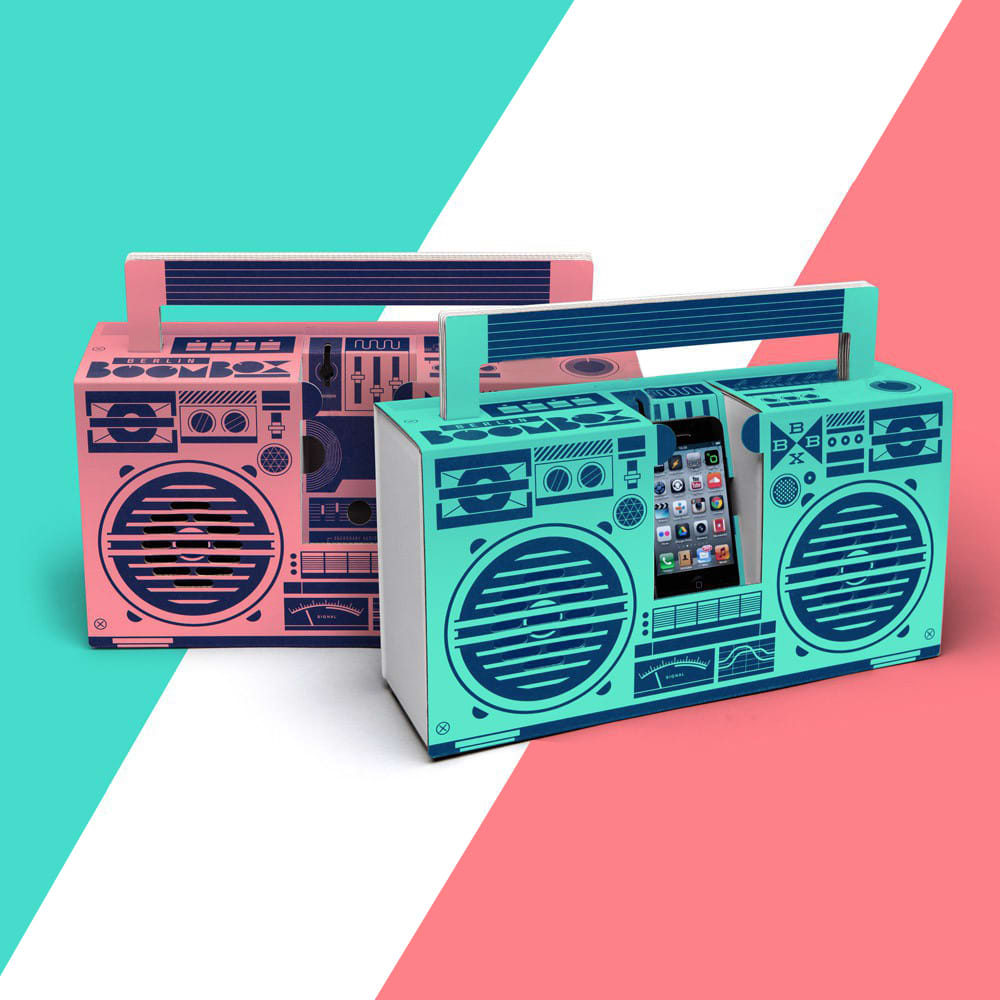 Custom Cardboard Boombox