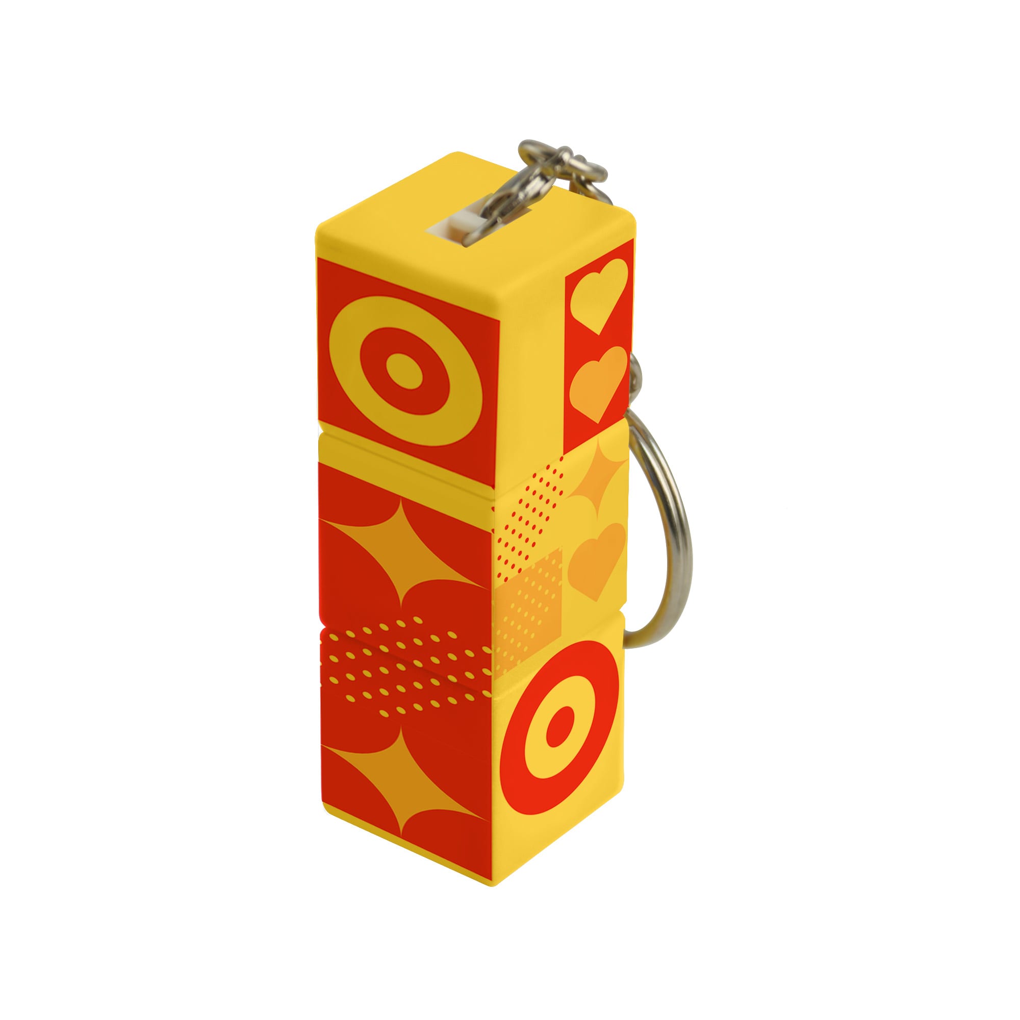 Alternative view of Custom Square Cube with Keyrings