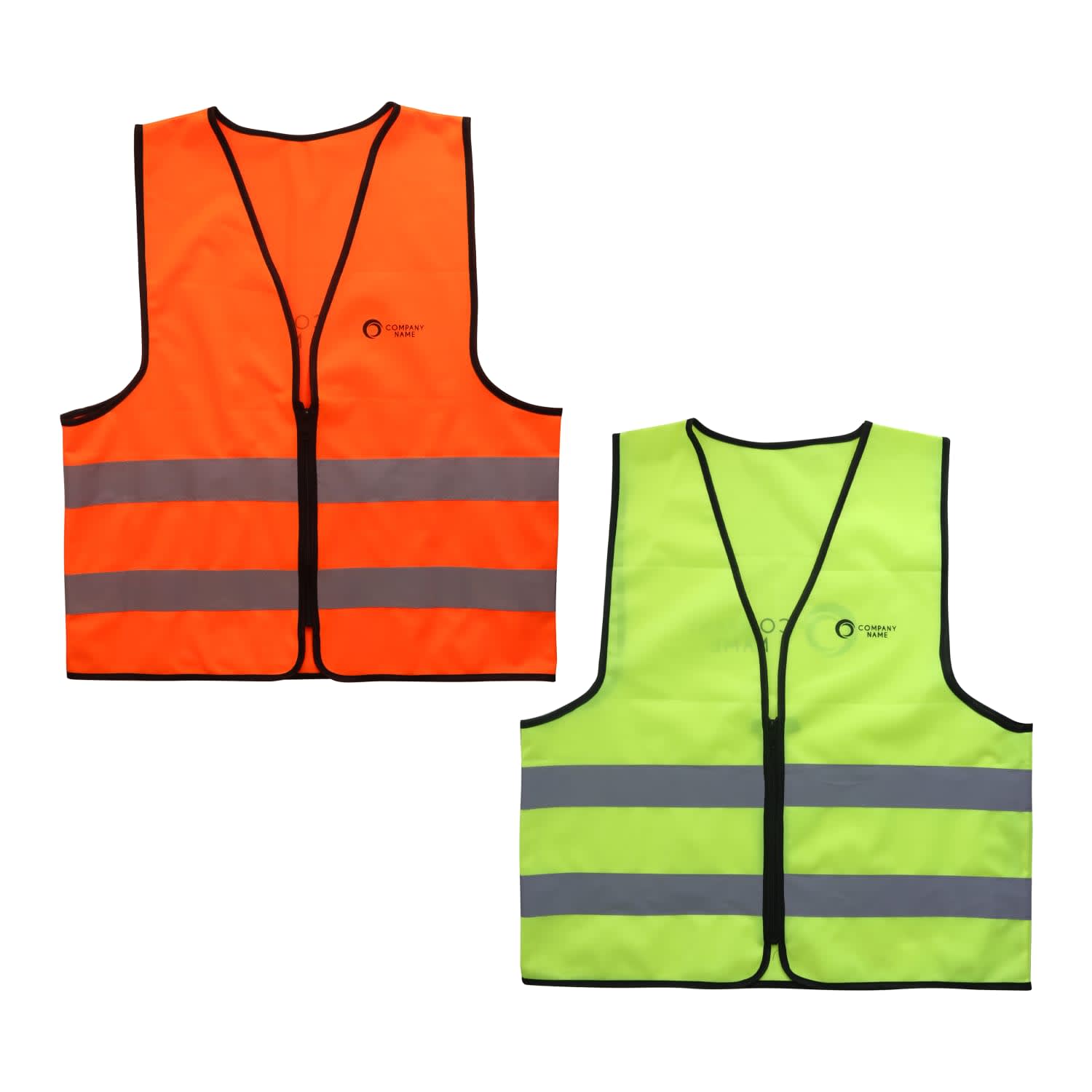 Unisex Adults Classic Hi-Vis Vest with Horizontal Reflective Tape - PCCH042 Image 