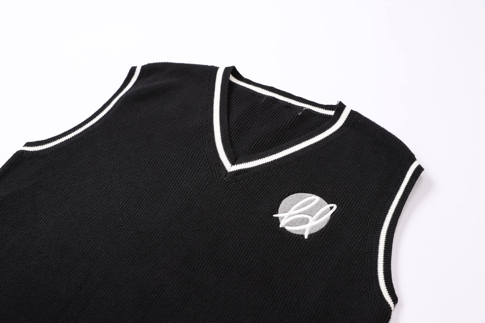 Men’s Cotton Spandex V-neck knit vest - PCC440 Image 