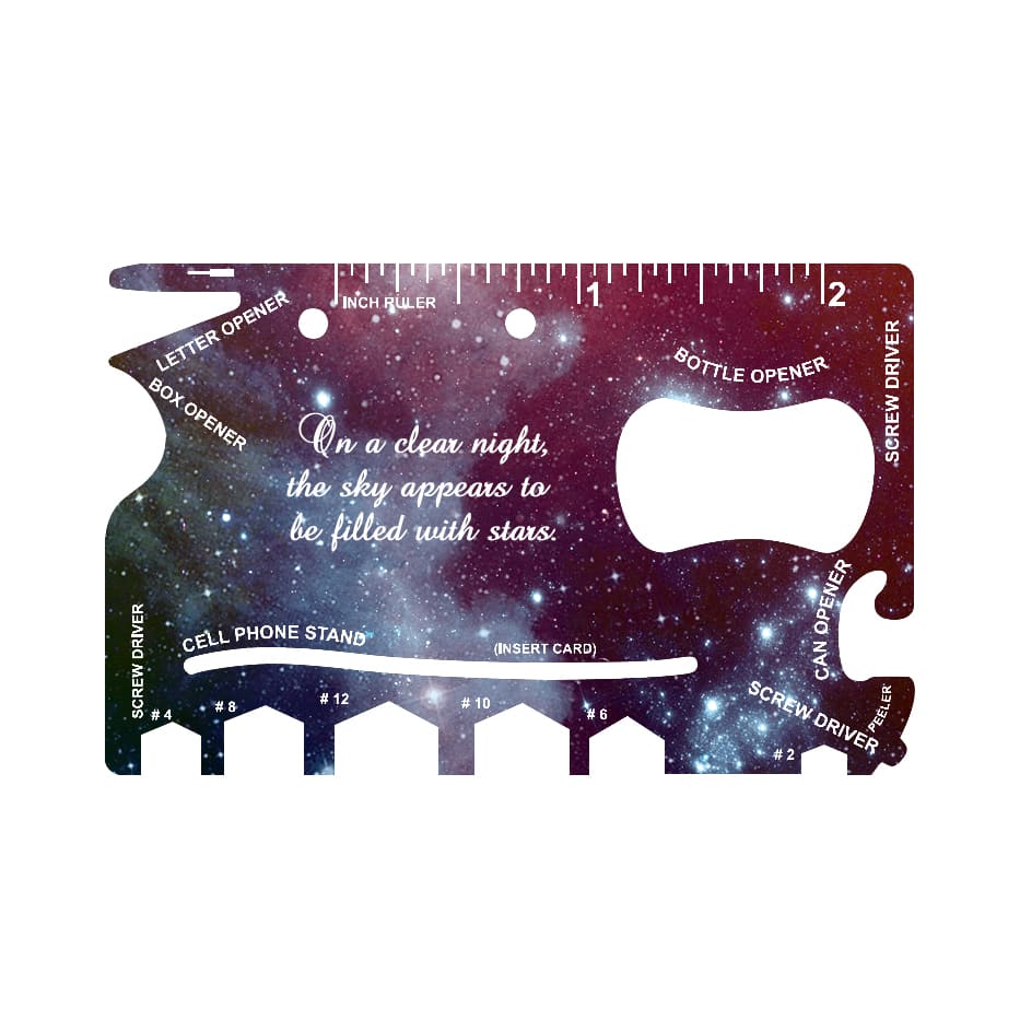 Full color print Card- sized Multi-tool