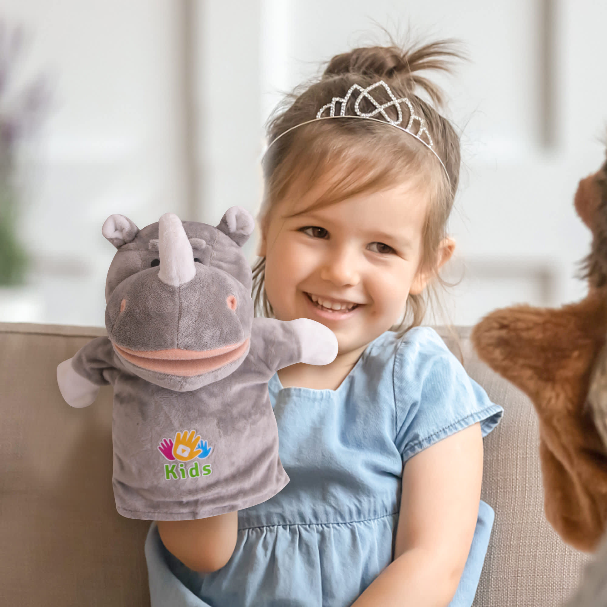 Rhinoceros Hand Puppet - PCPT155 Image 