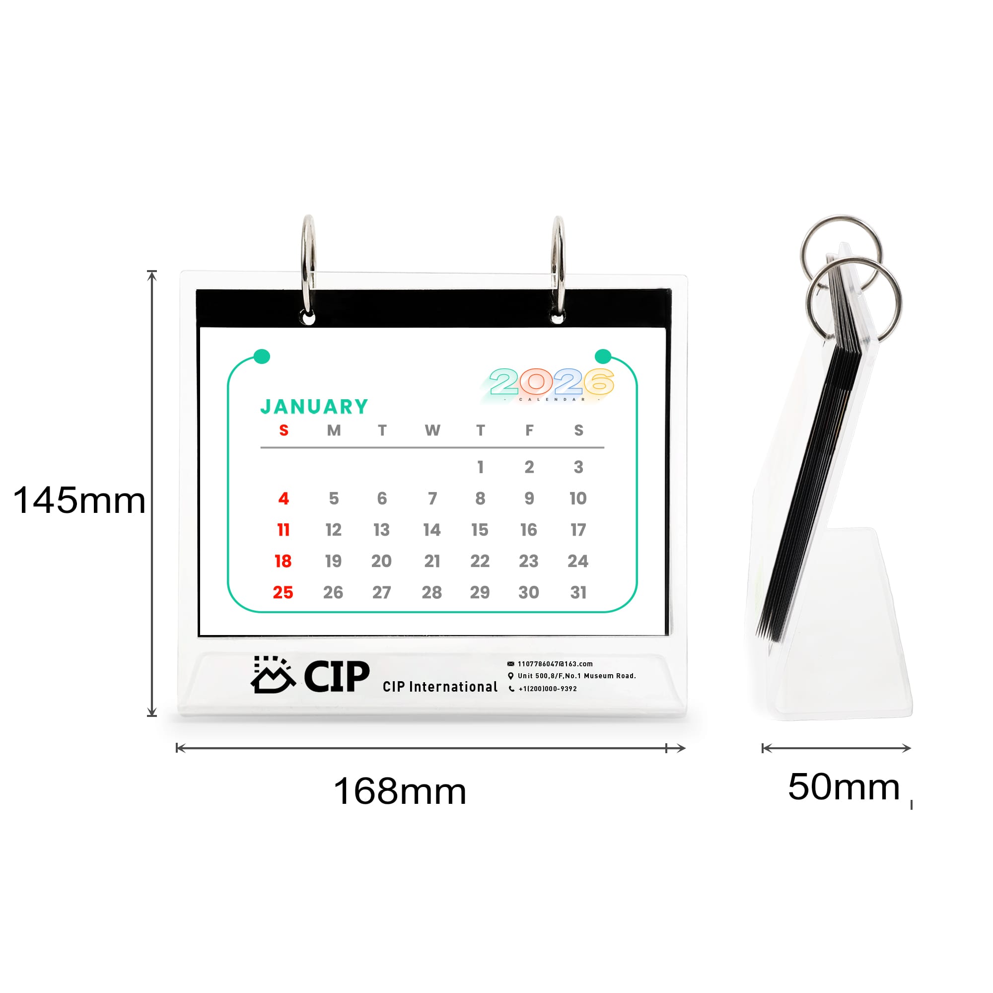 Alternative view of Acrylic Desk Calendar and Photo Album Organizer
