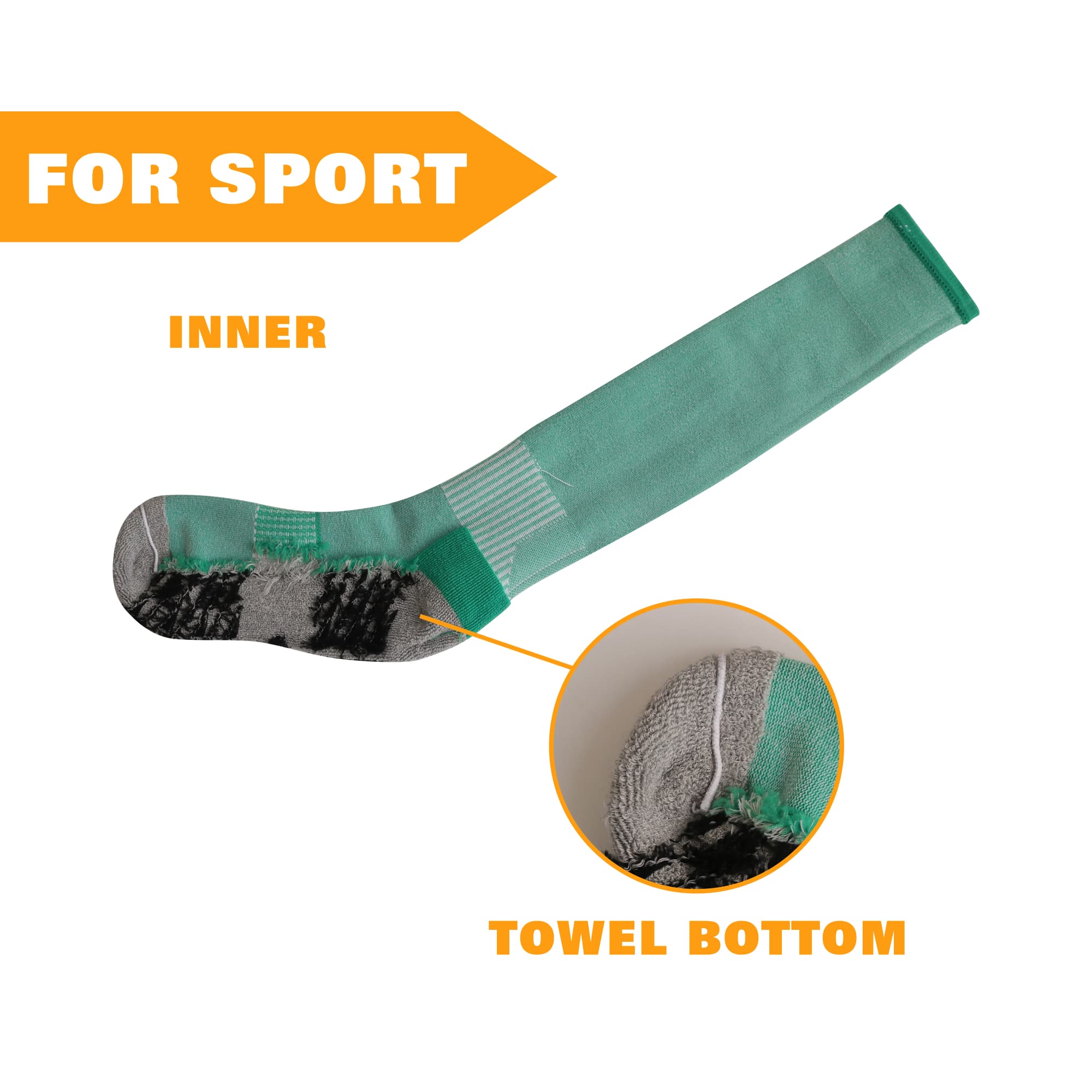 Knee High Custom Pattern Football Socks - with Towel Bottom - PCH565 Image 