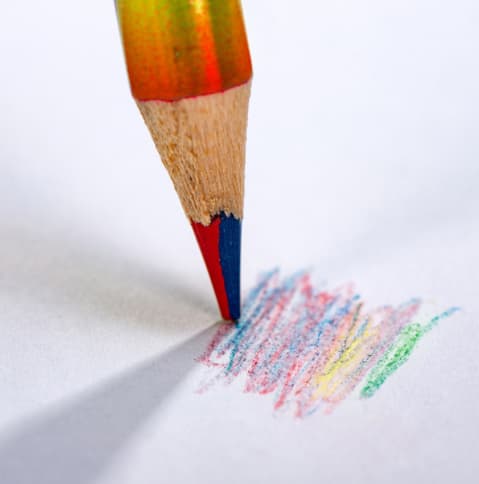Long Four-Colour Pencil - without Eraser