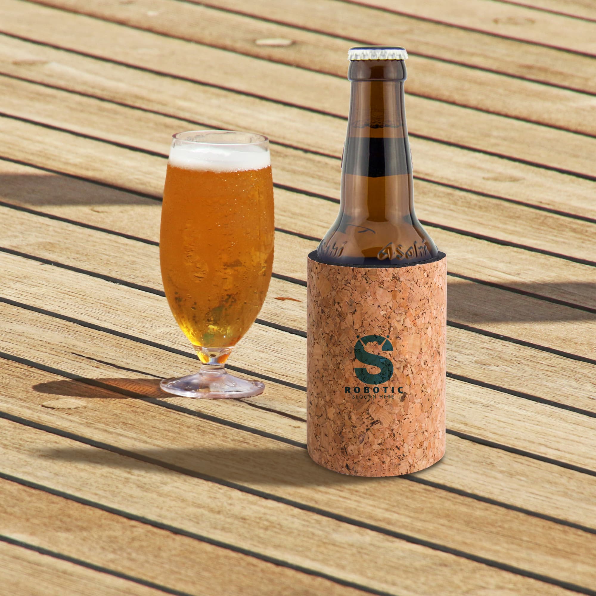 Cork Stubby Holder with Base - PCN092 Image