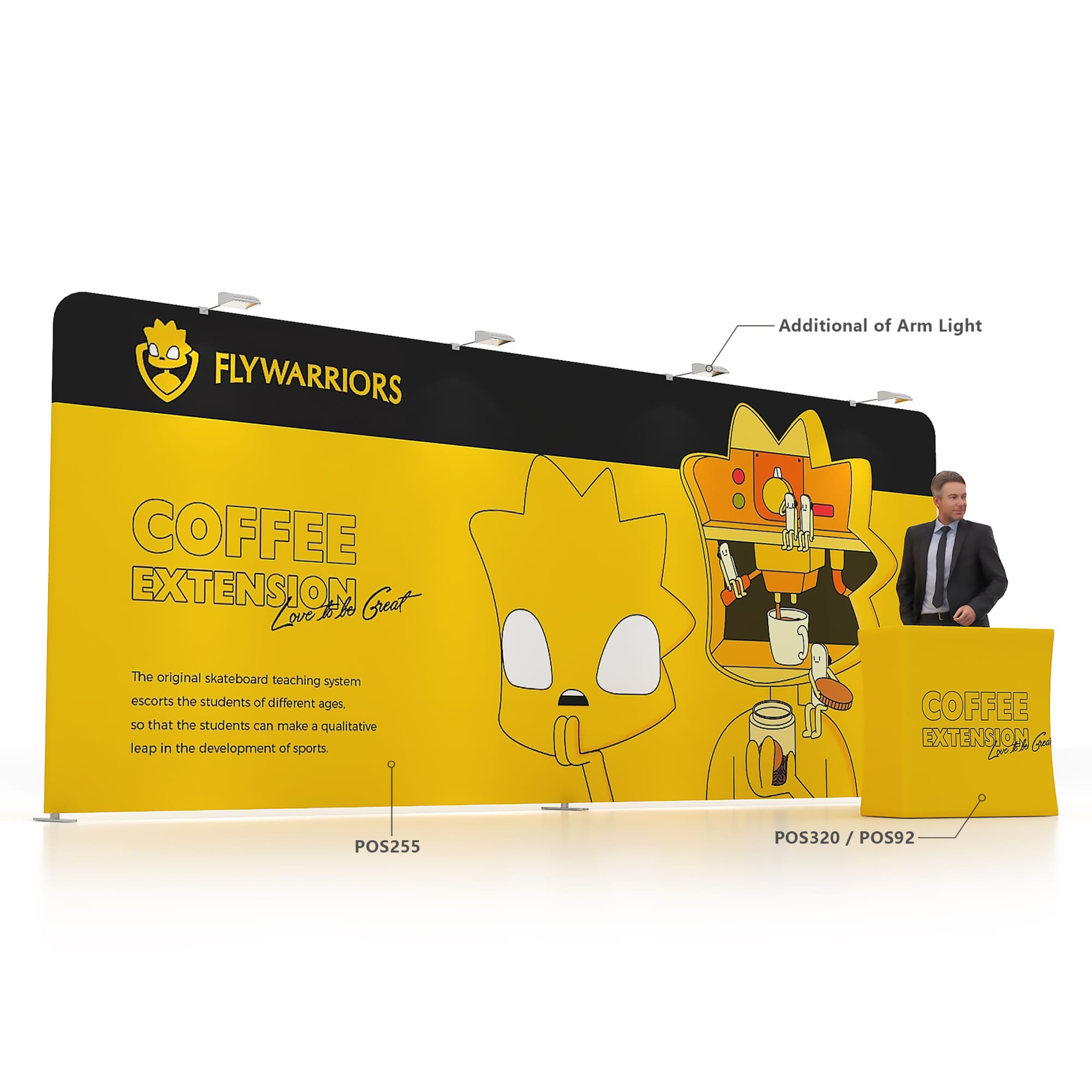 6m Straight Tension Fabric Display Wall - POS260 Image 