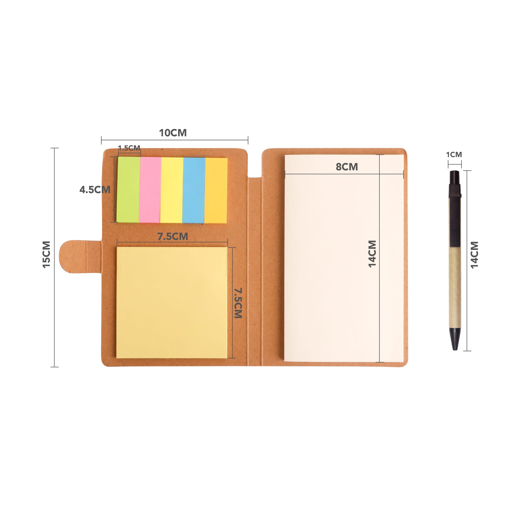 3-In-1 Notepad with Ballpoint Pen - PCS088 Image 