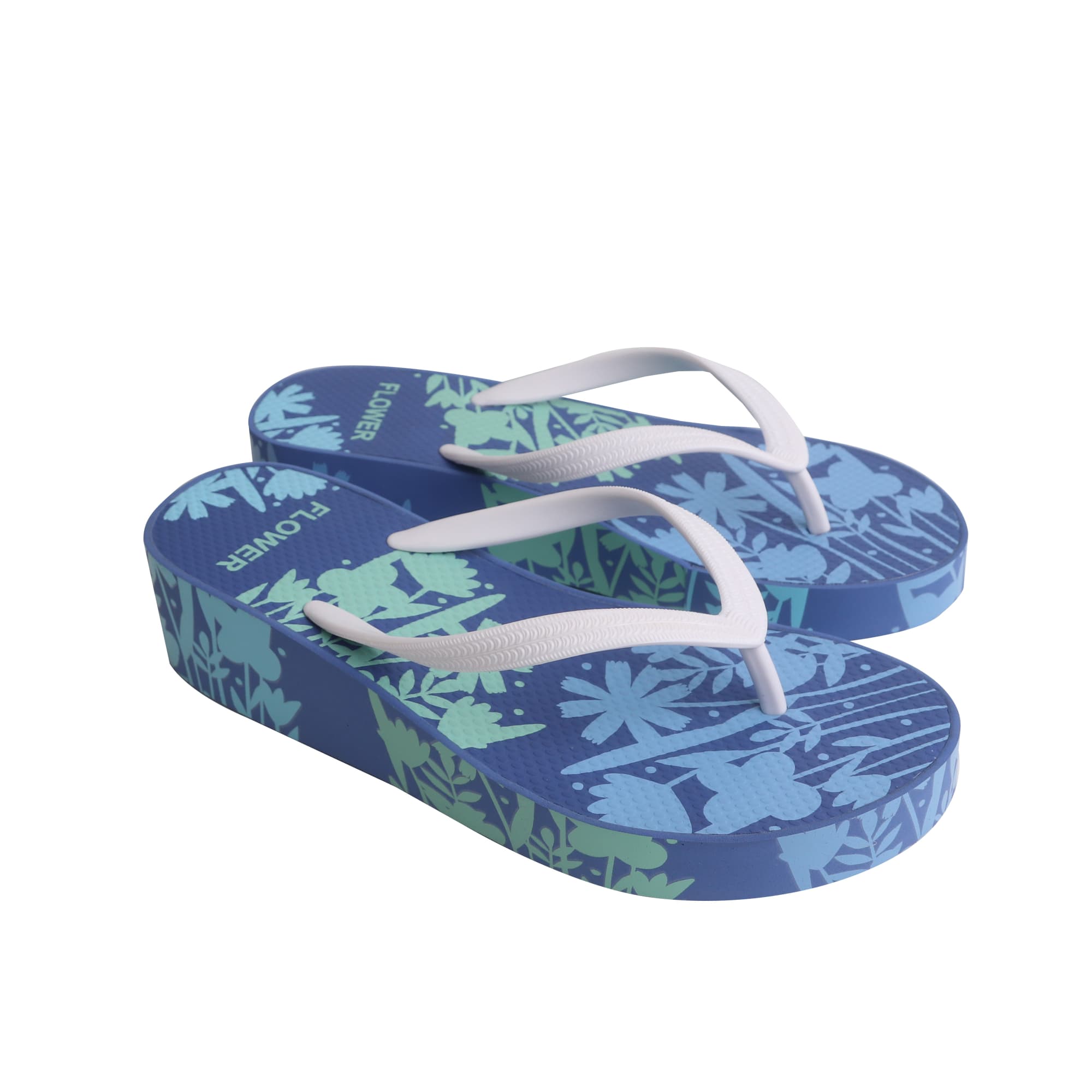 Rubber Platform Talking Footprint Thongs - PCH199 Image