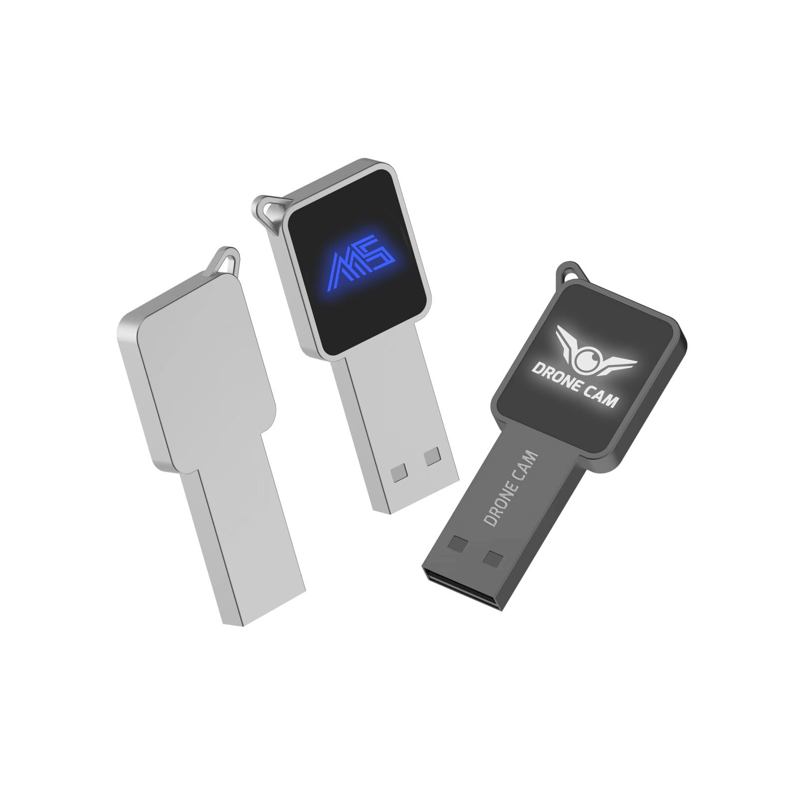 Alternative view of Square Lighting Logo Flash Drive