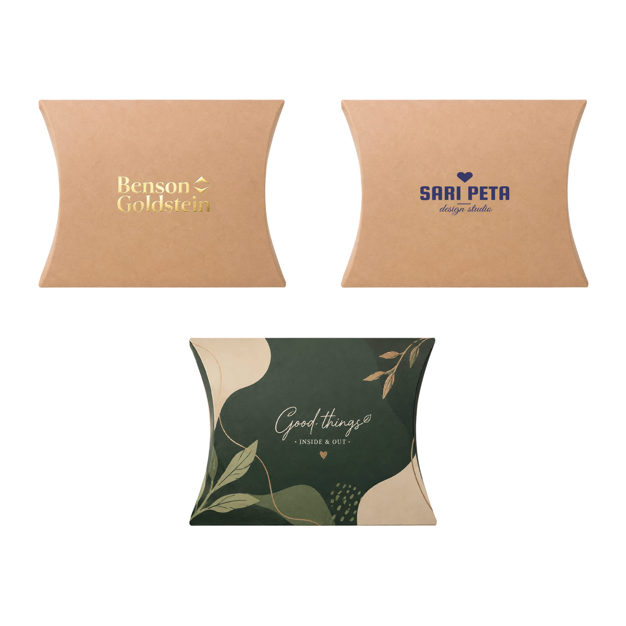 Large Brown Kraft Pillow Box(170 x 140 x 37mm) promotional product