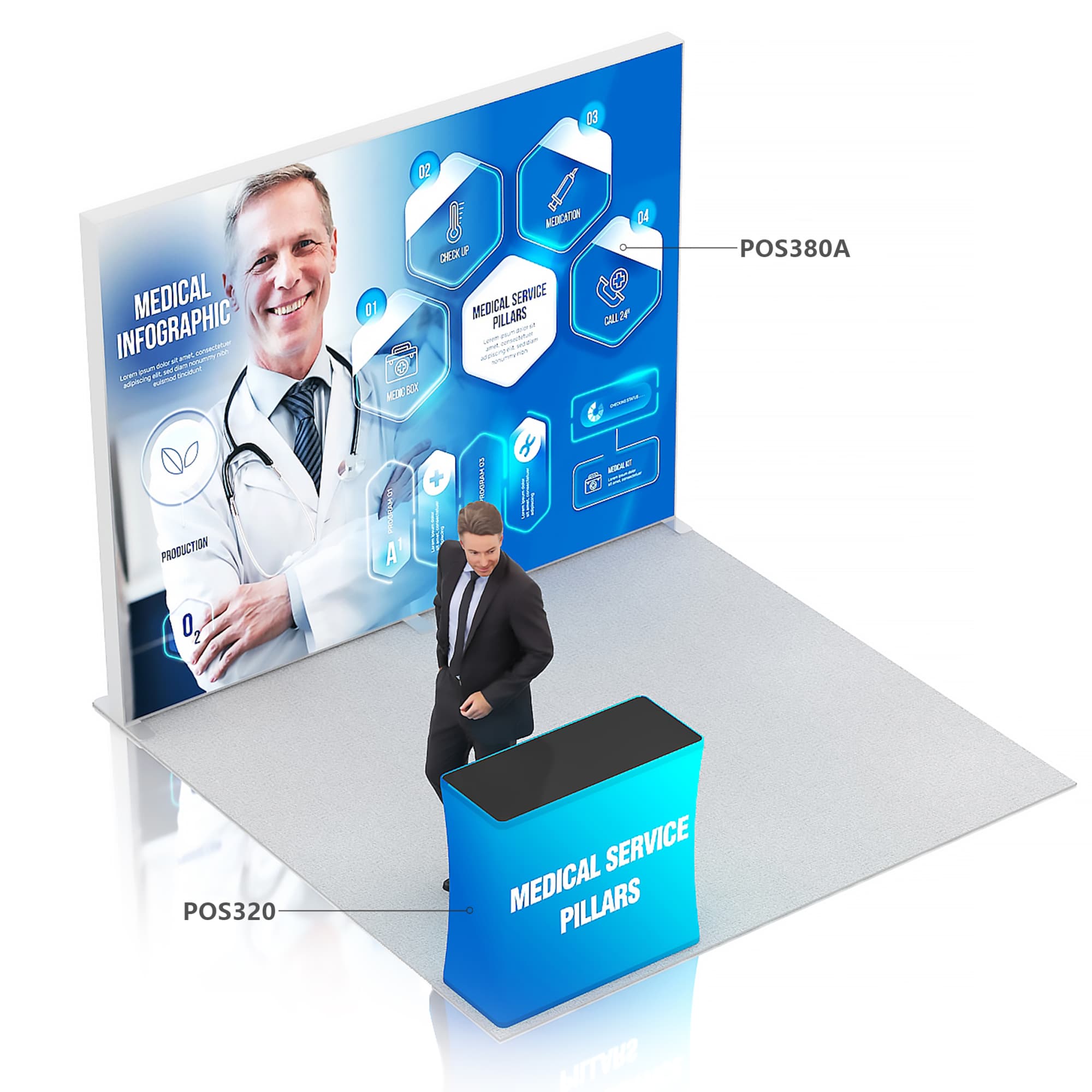 SEG Backlit LED Light Box Display (300 x 240cm) - POS380A Image 