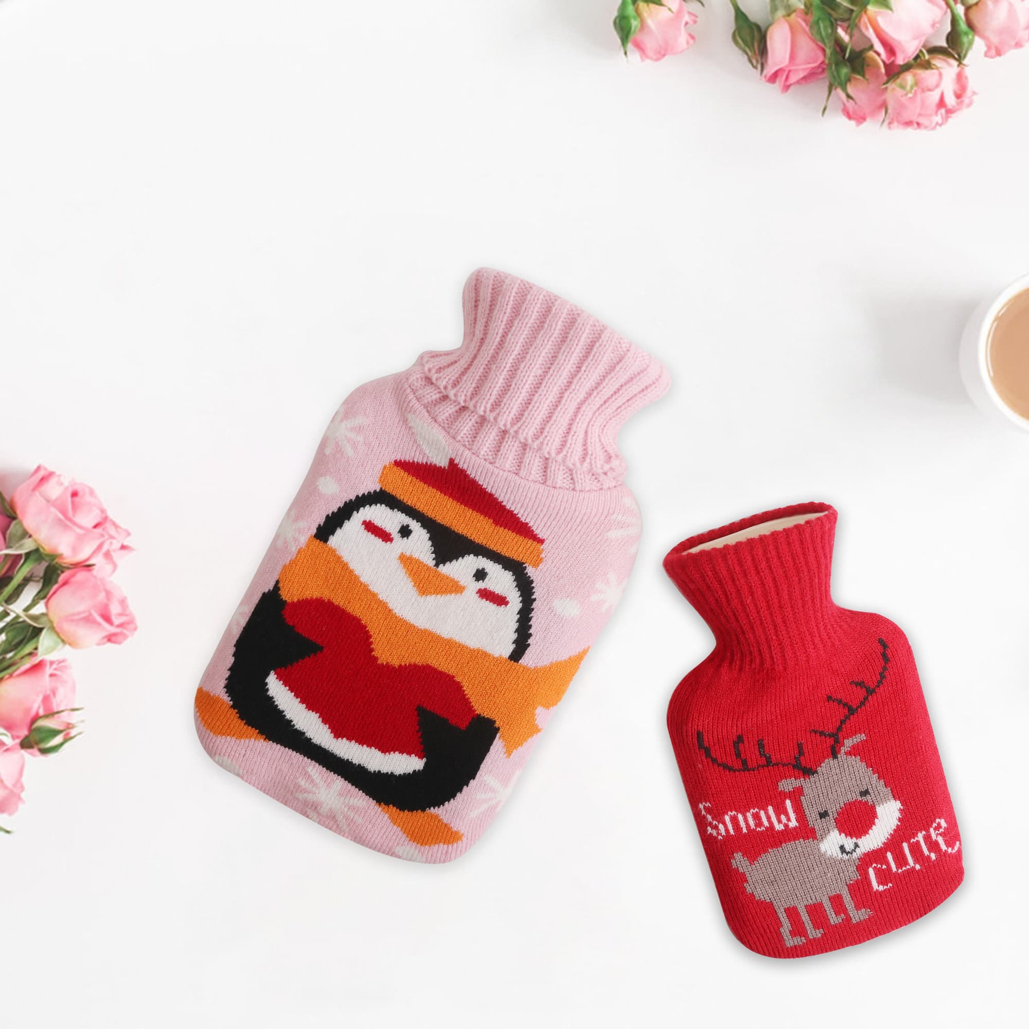 Hot Water Bottle with Knitted Cover - PXL102 Image 