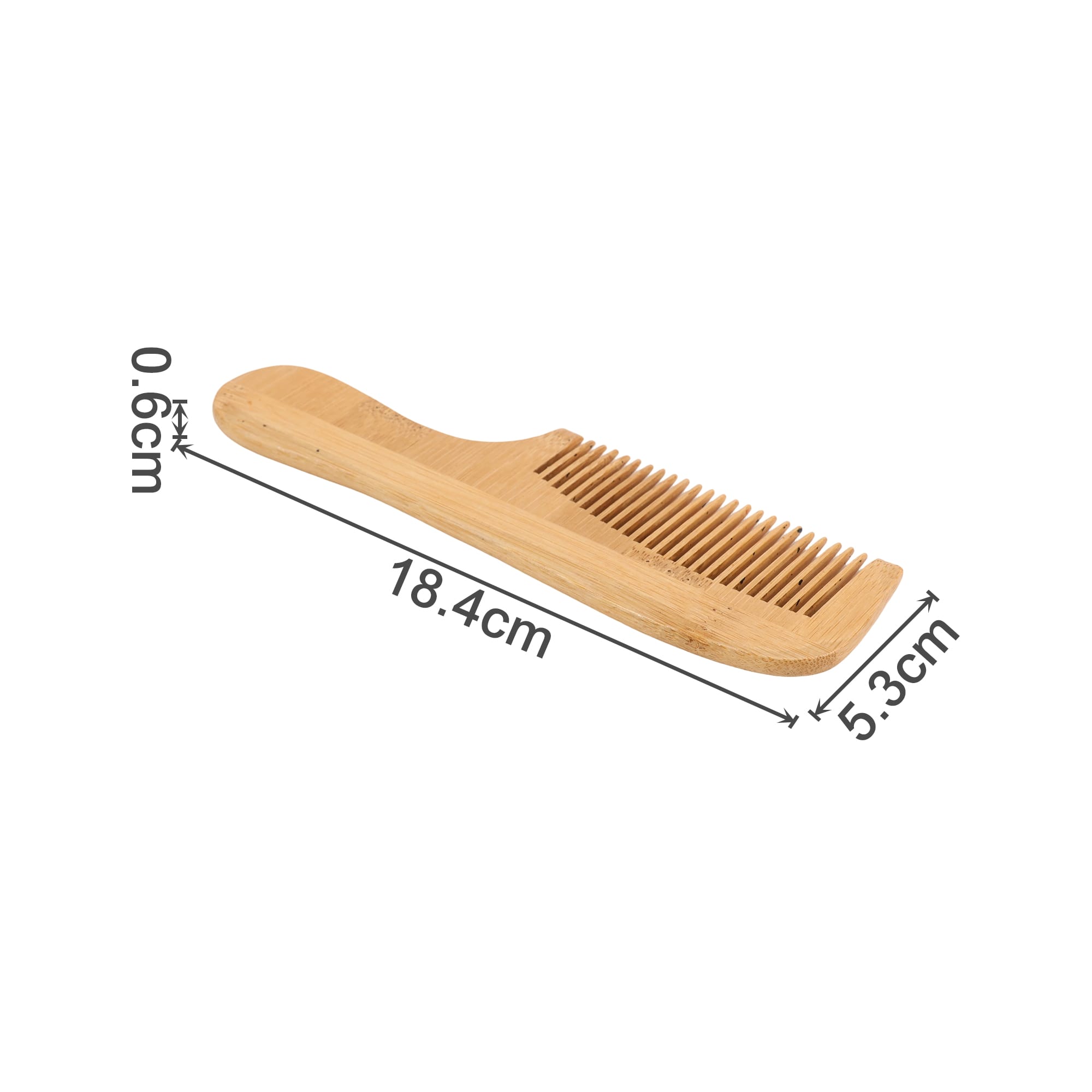 Alternative view of Natural Bamboo Comb With Handle