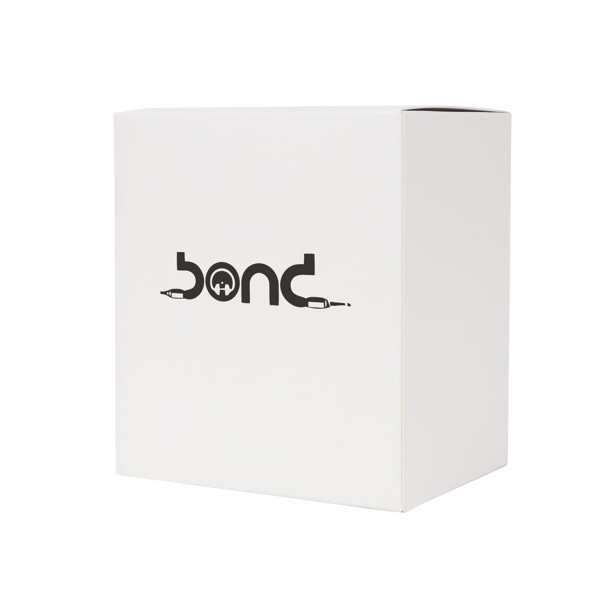 A medium square gift box in white with a logo, measuring 110 x 125 x 85mm.