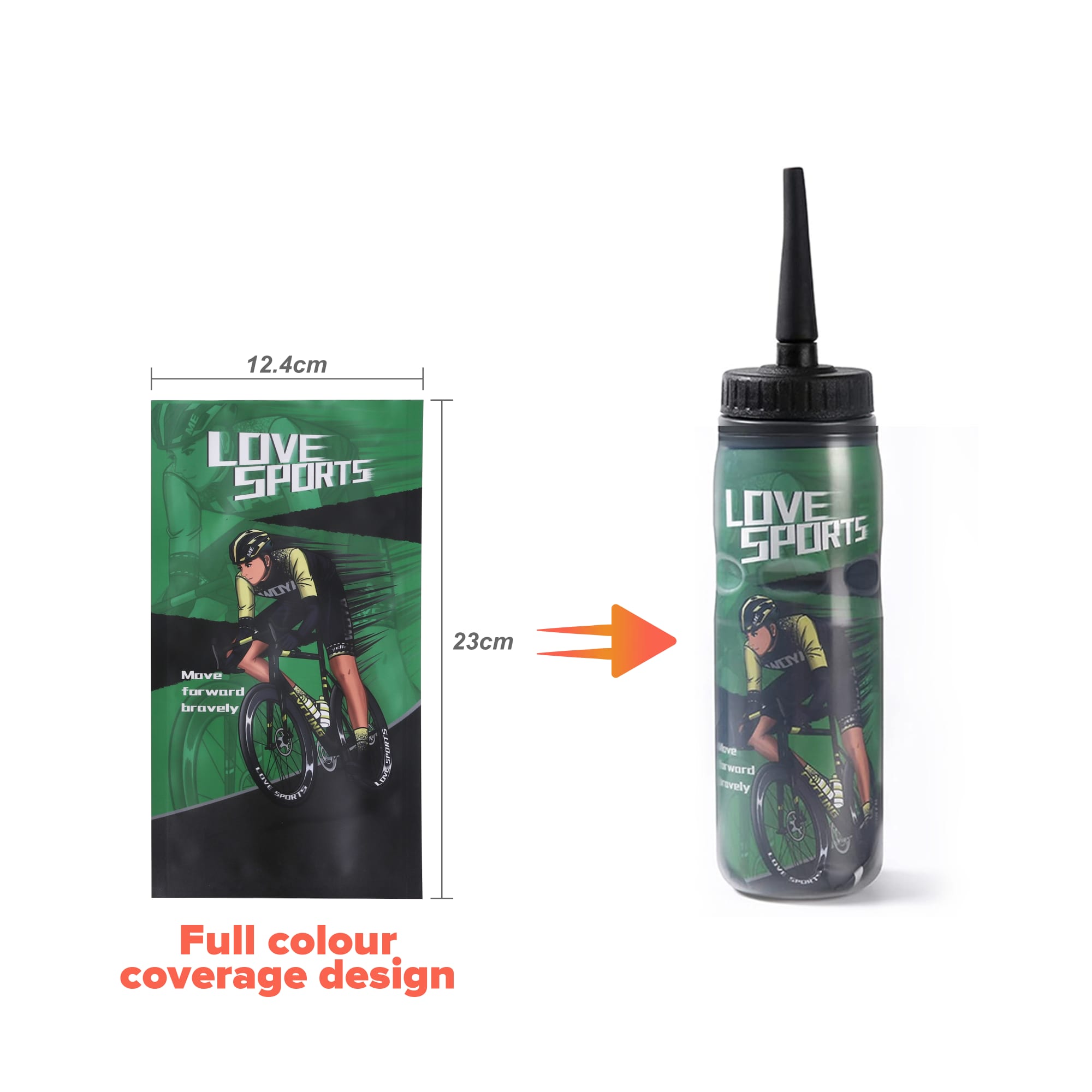 20oz 600ml Double Wall Squeeze Sports Water Bottle - PCD703 Image 