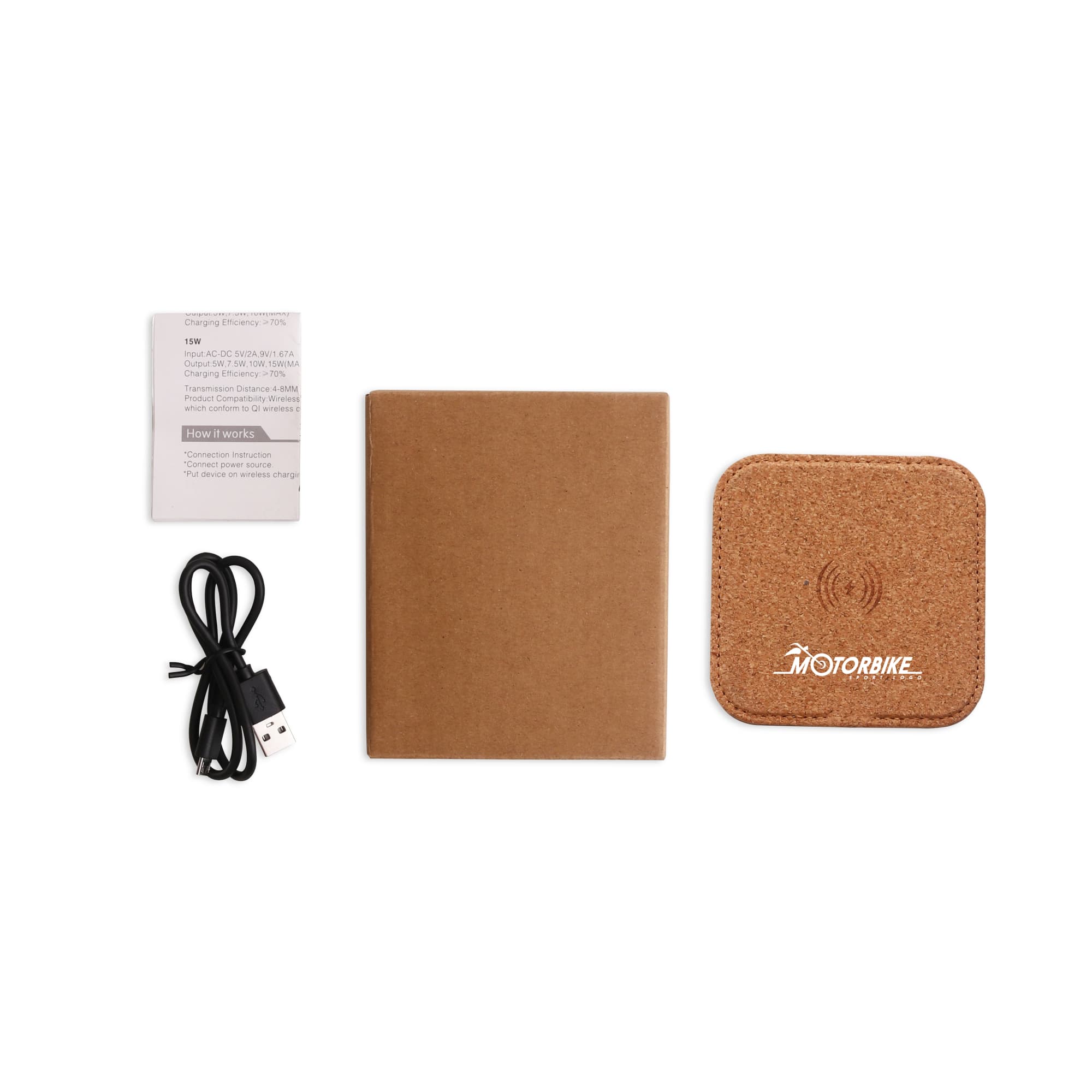 10W Square Cork Wireless Charger - PCT272 Image 