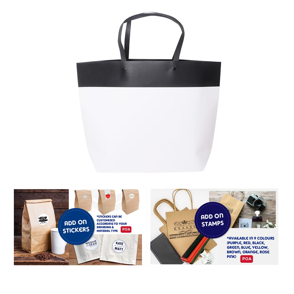 Medium Black&White Boutique Paper Bag(370 x 280 x 100mm) - PCPB141 Image