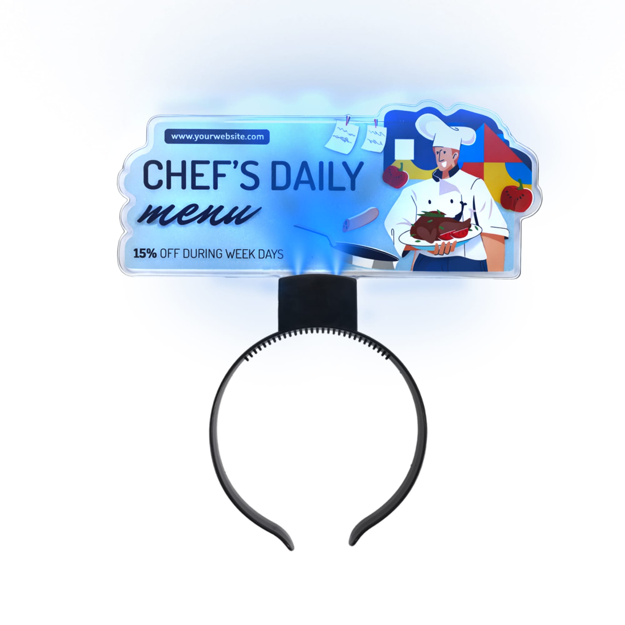 Alternative view of Light up Acrylic Sign Headband