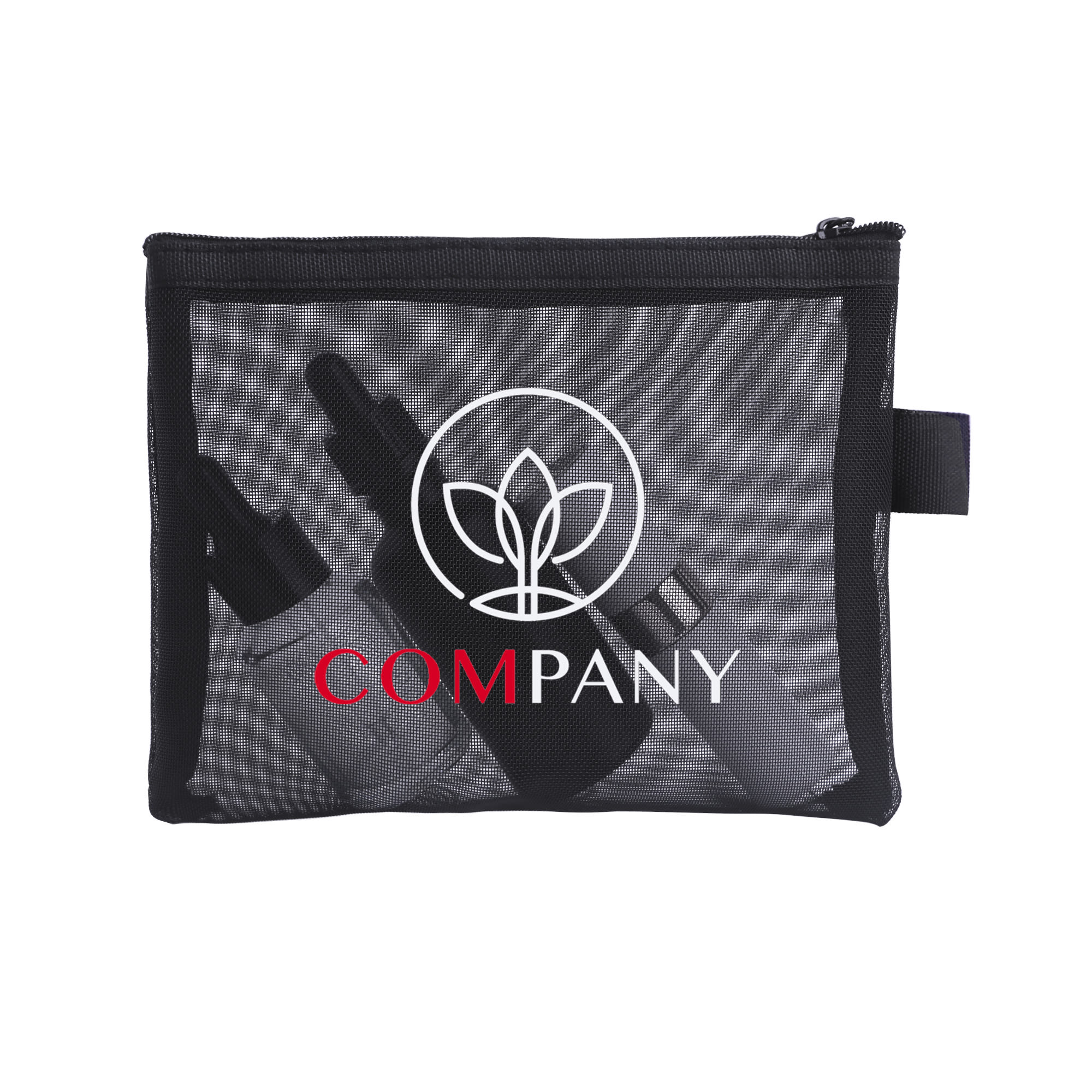 Alternative view of Nylon Mesh Flat Cosmetic Bag