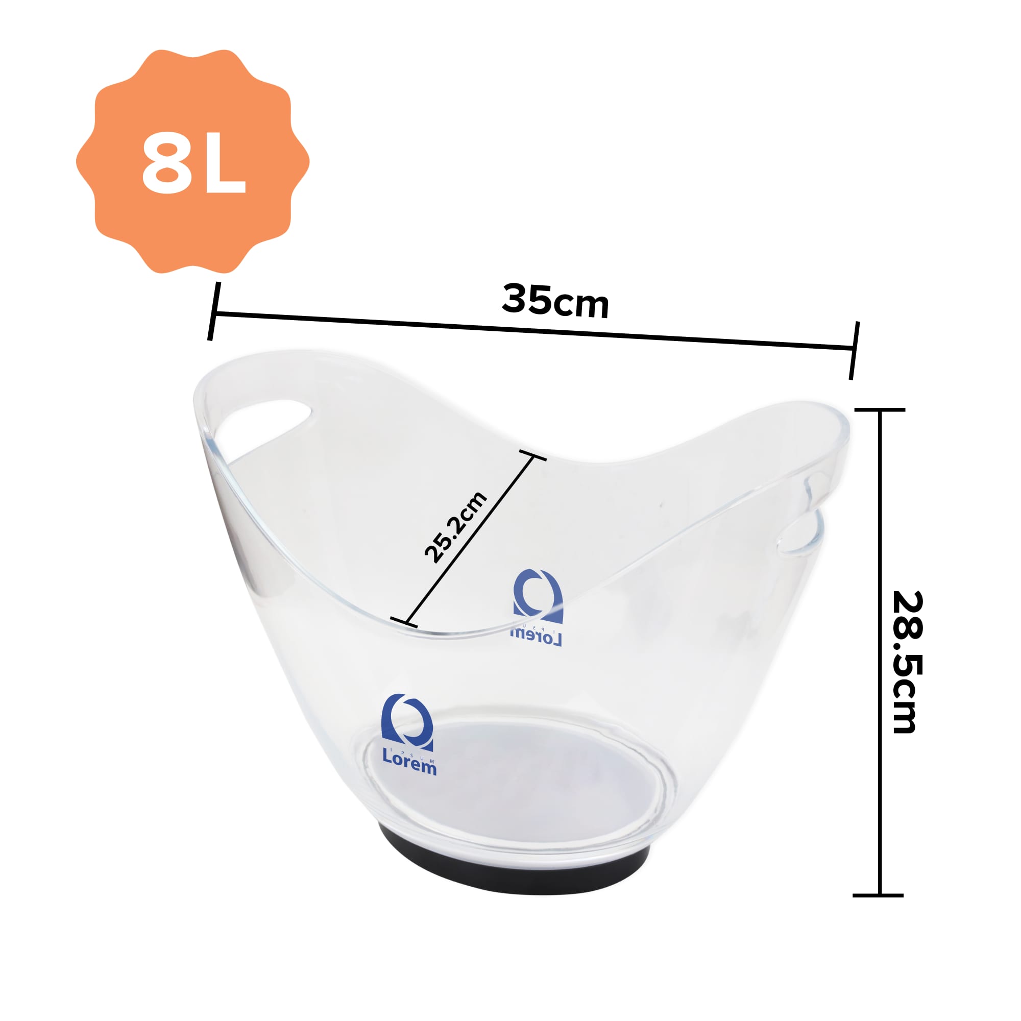 8L LED Ice Bucket - PCH435 Image 