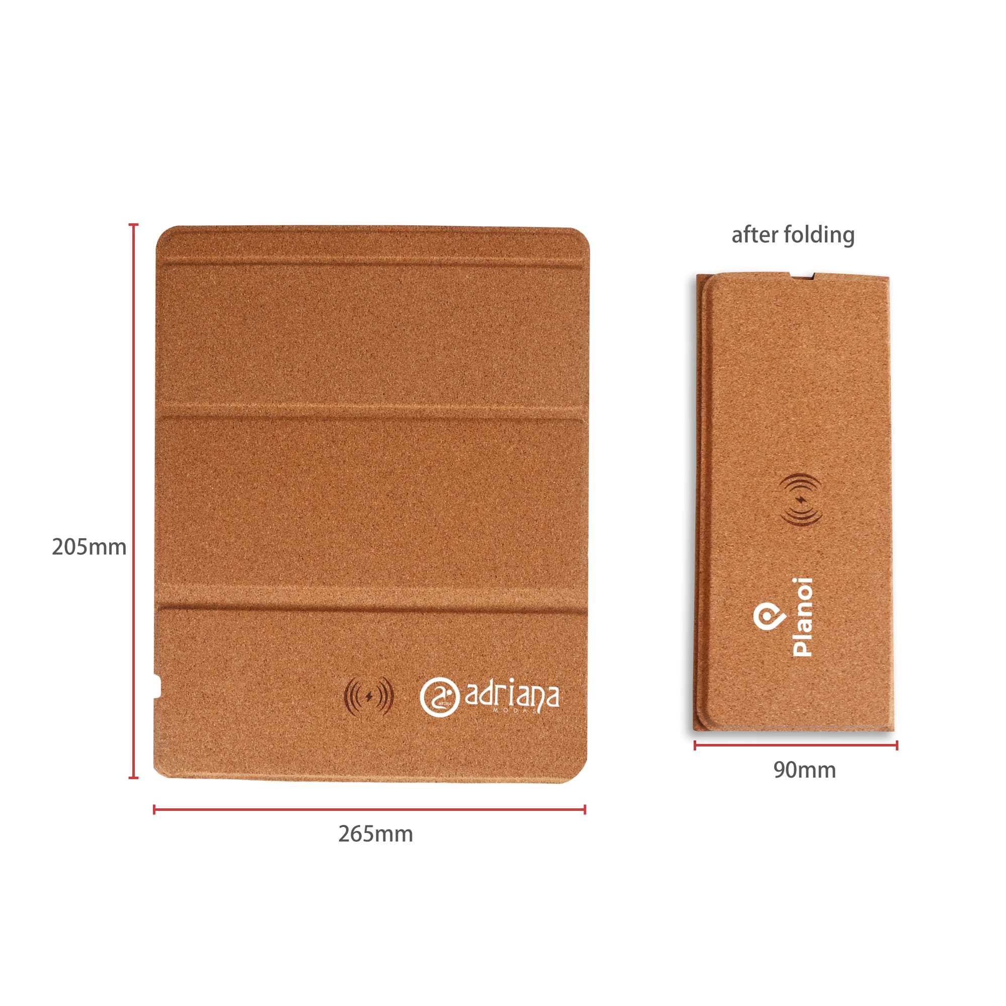 10W Foldable Cork Wireless Charger - PCT270 Image 