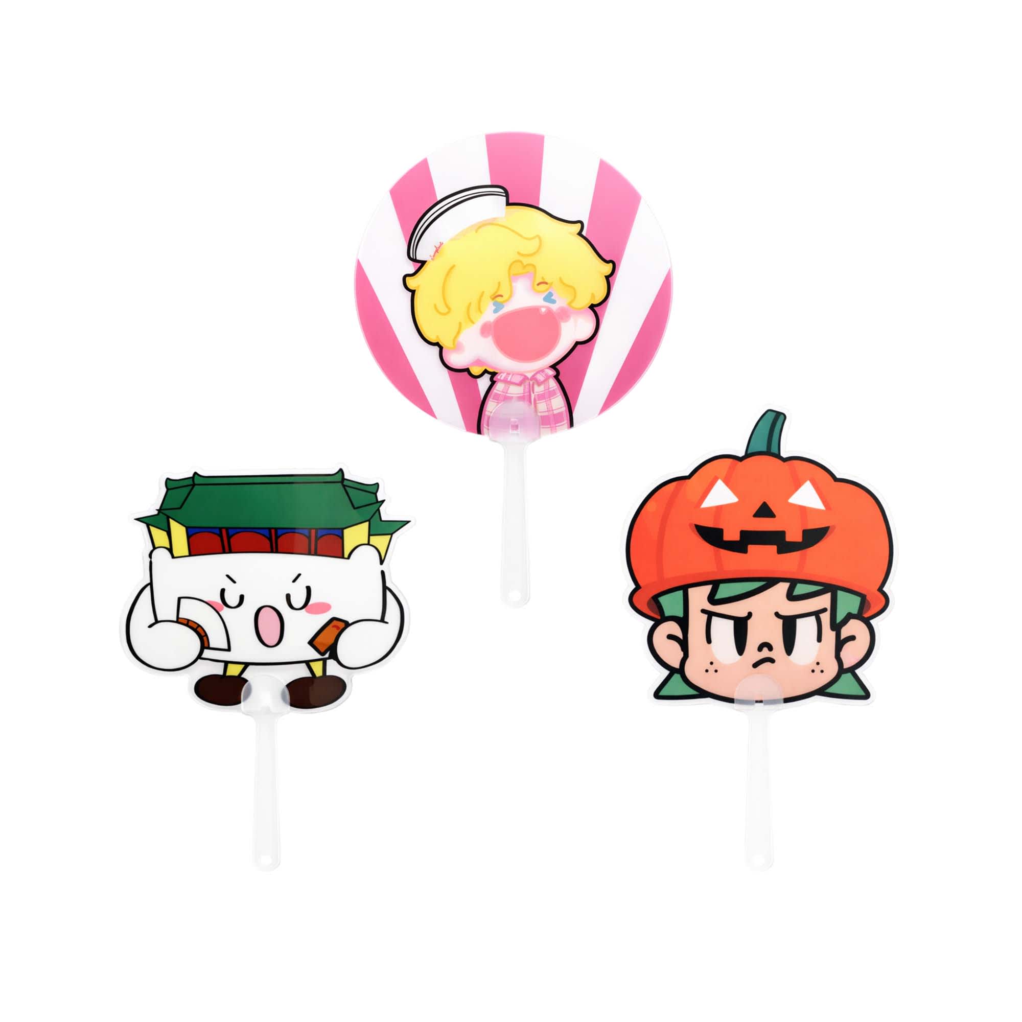 Custom Shape Transparent PVC Hand Fan A