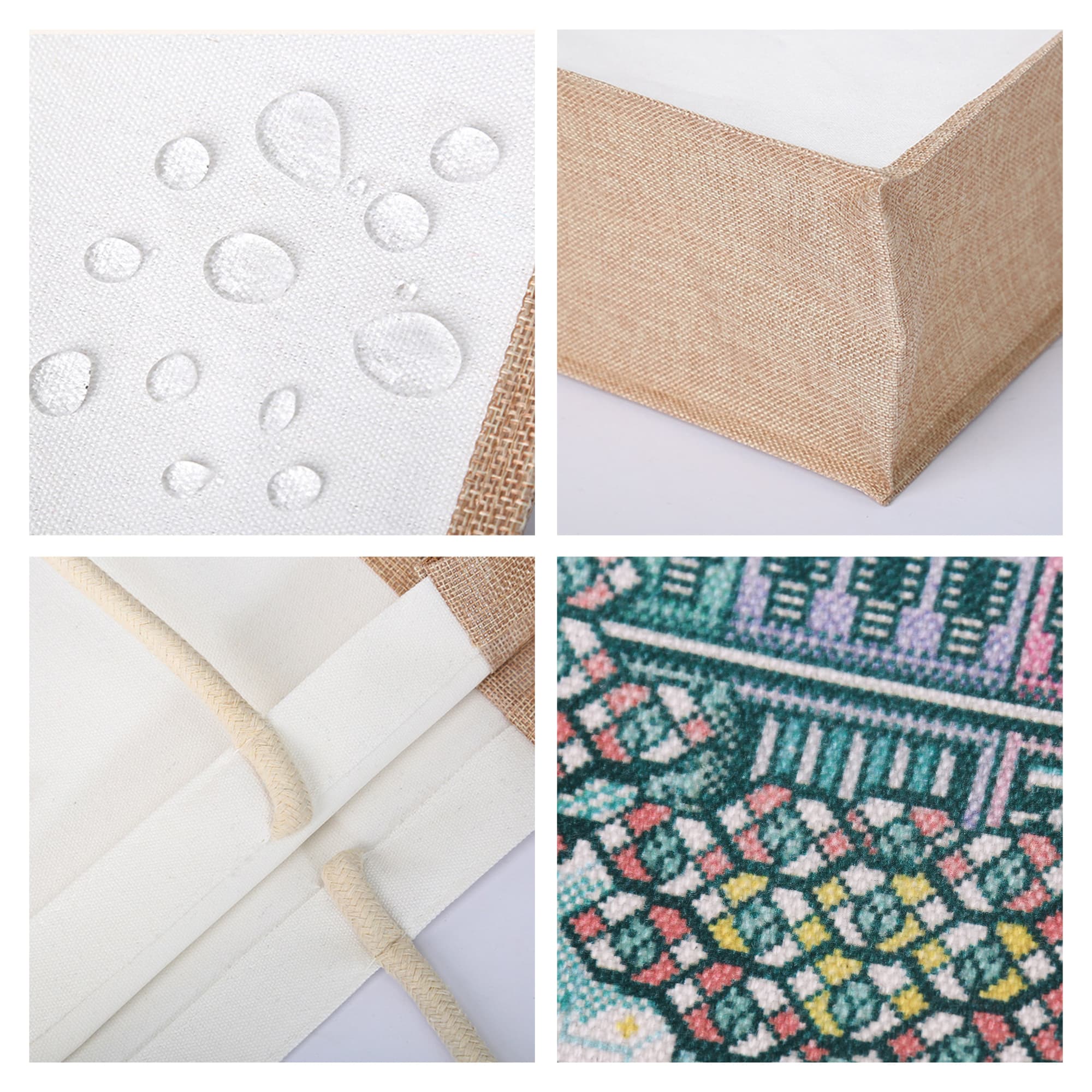 Canvas and Jute Tote Bag - PCPB812 Image