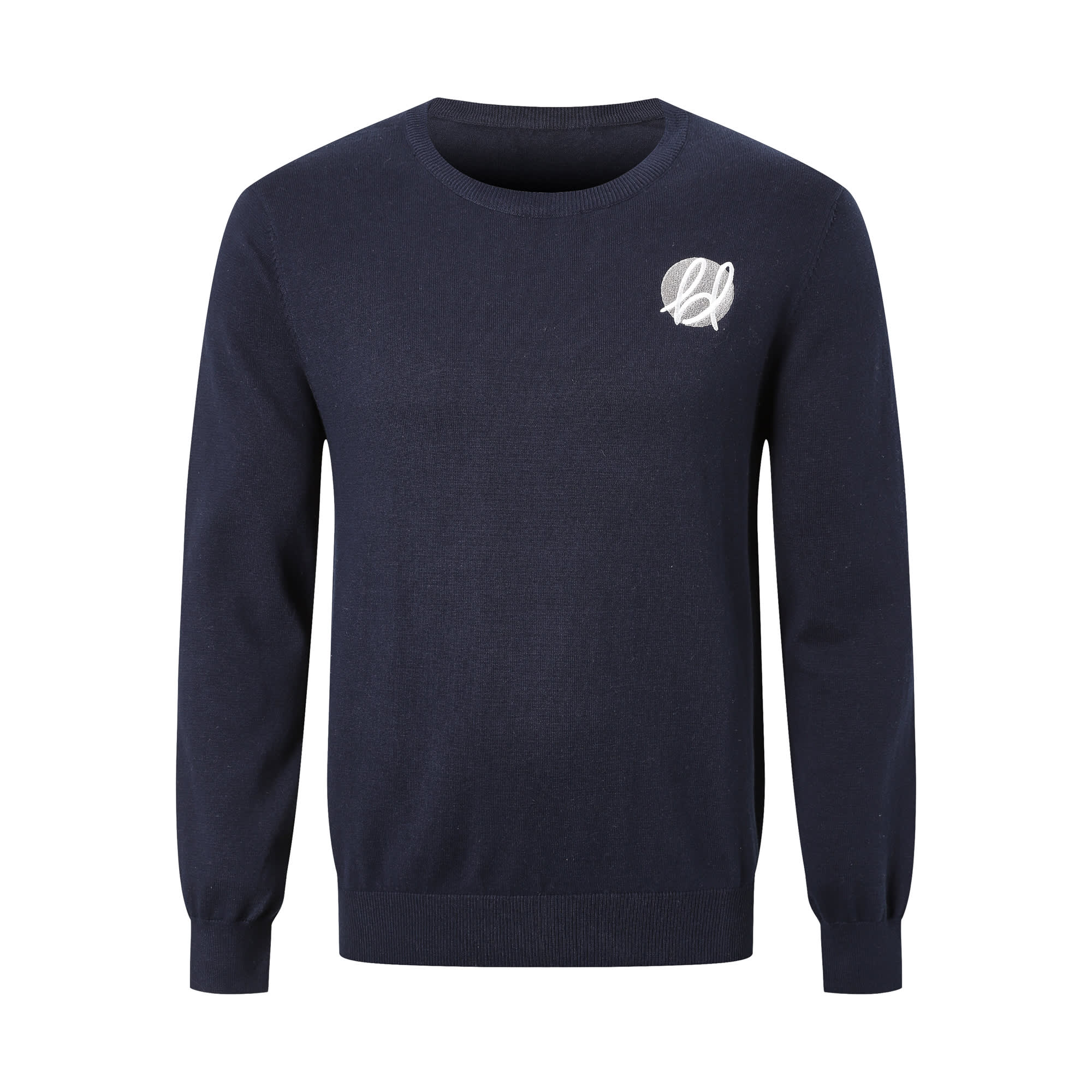 Men's 100% Cotton Round Collar Sweater