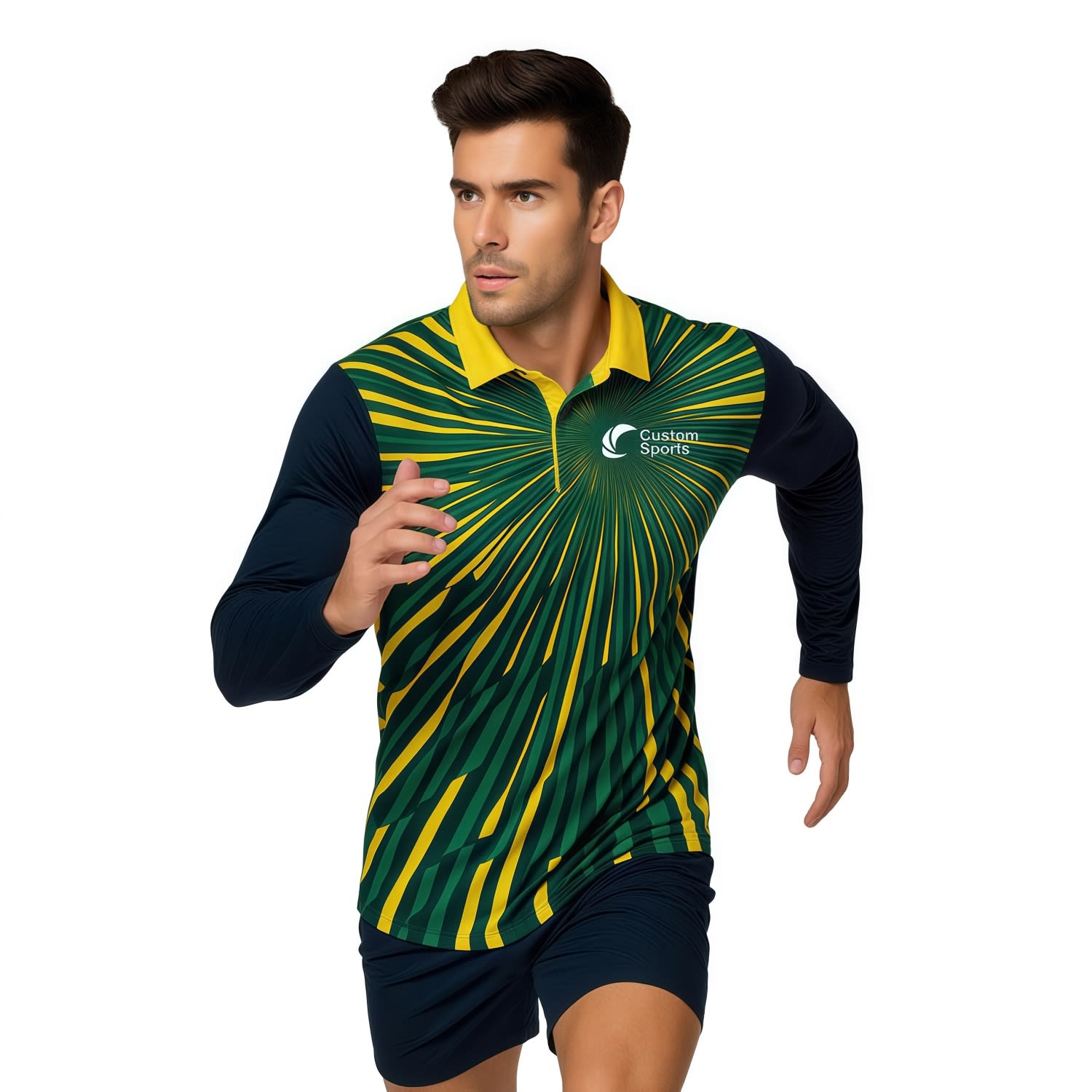 Alternative view of 100% Poly Milk Silk Sublimated Sport Long Sleeves POLO