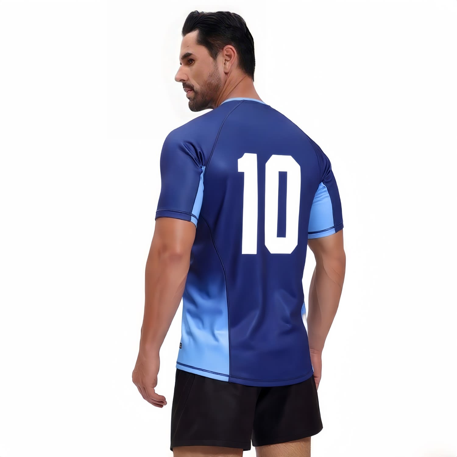 Alternative view of 100% Polyester Micro Mesh Sublimated Crew Neck Raglan Tee Shirt