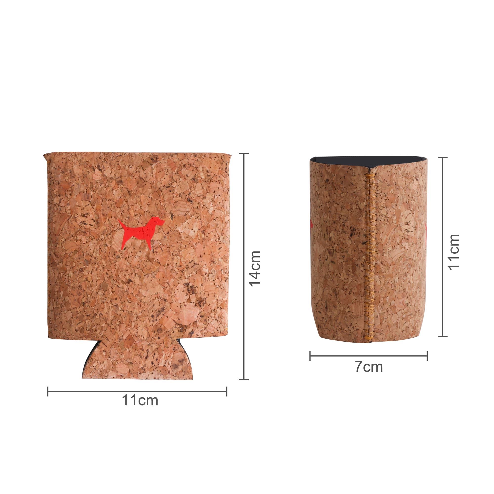 Alternative view of Flat Packed Cork Stubby Holder
