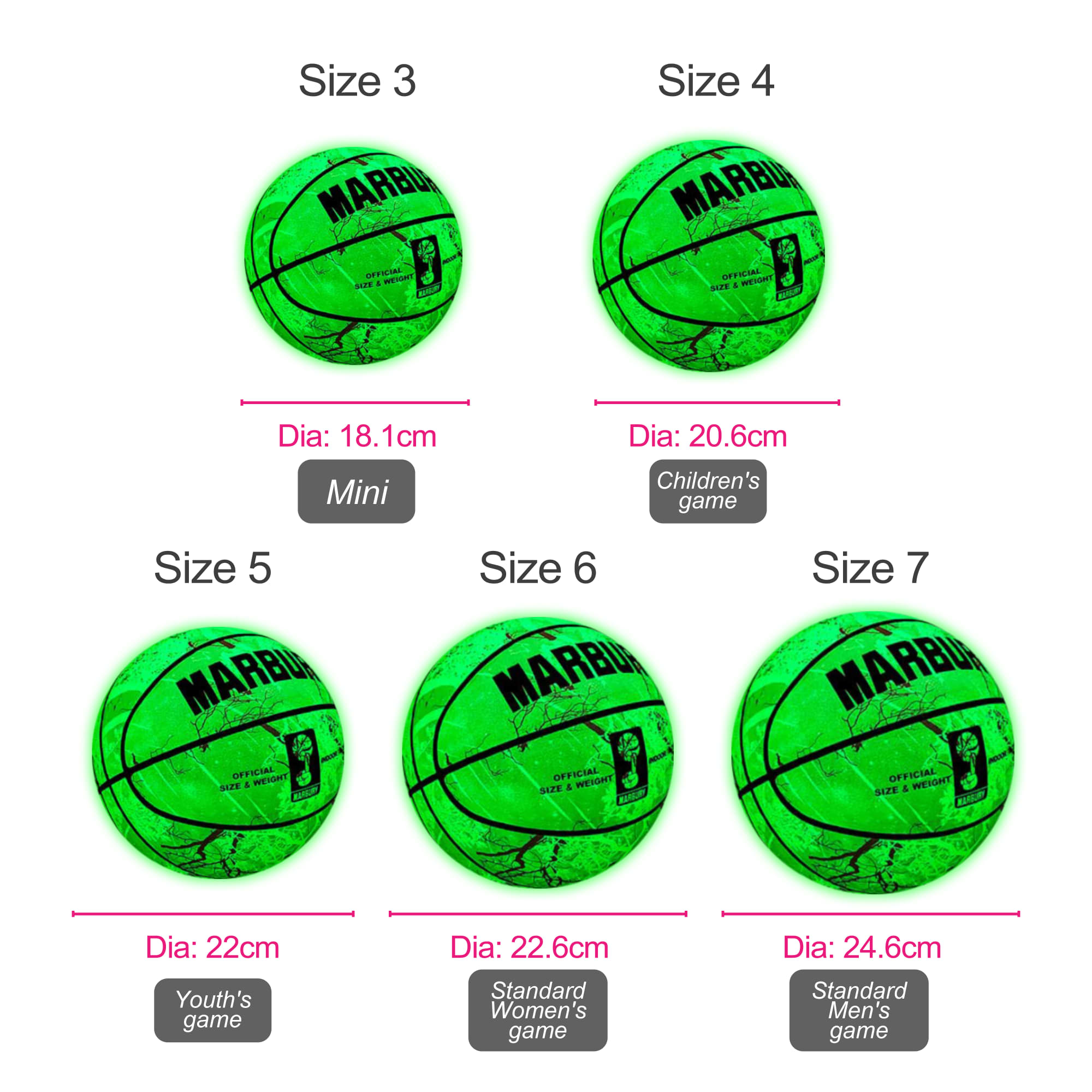Glowing PU Basketball - PCH893 Image 