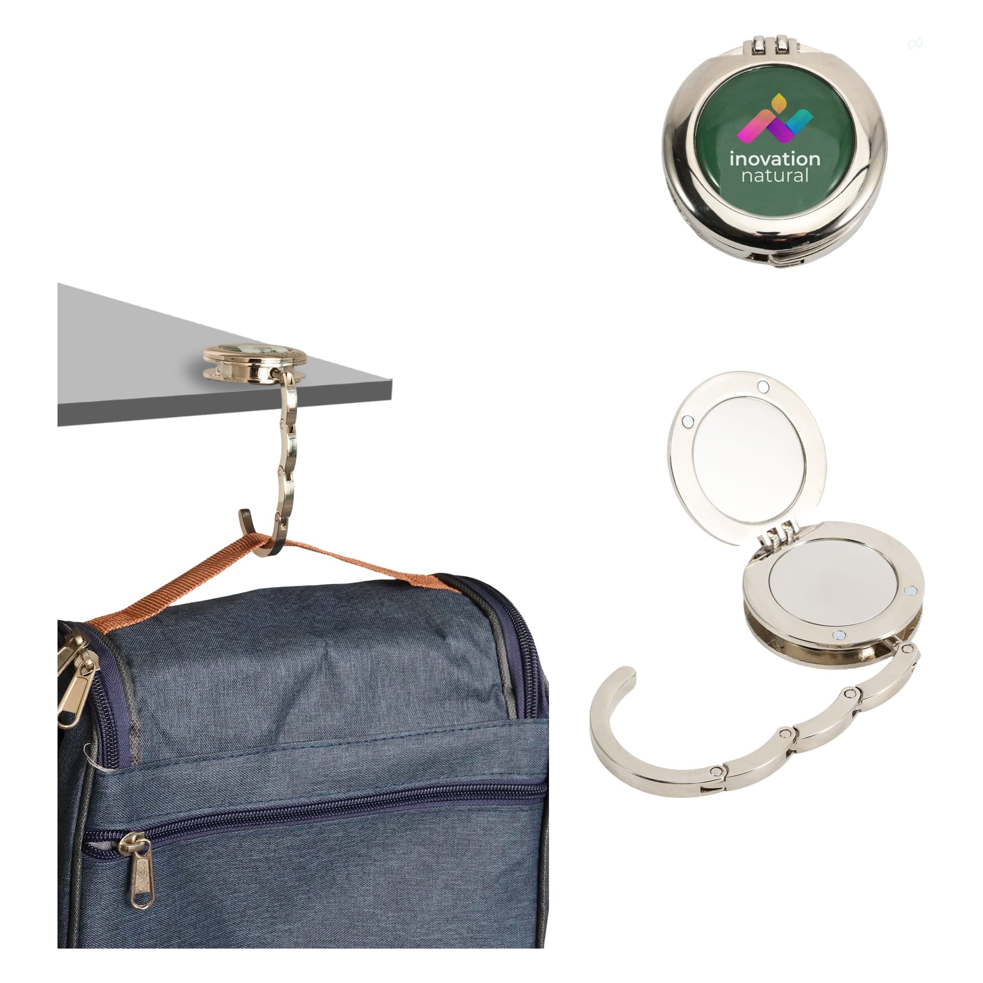 Foldable Desk Hook with Mirror