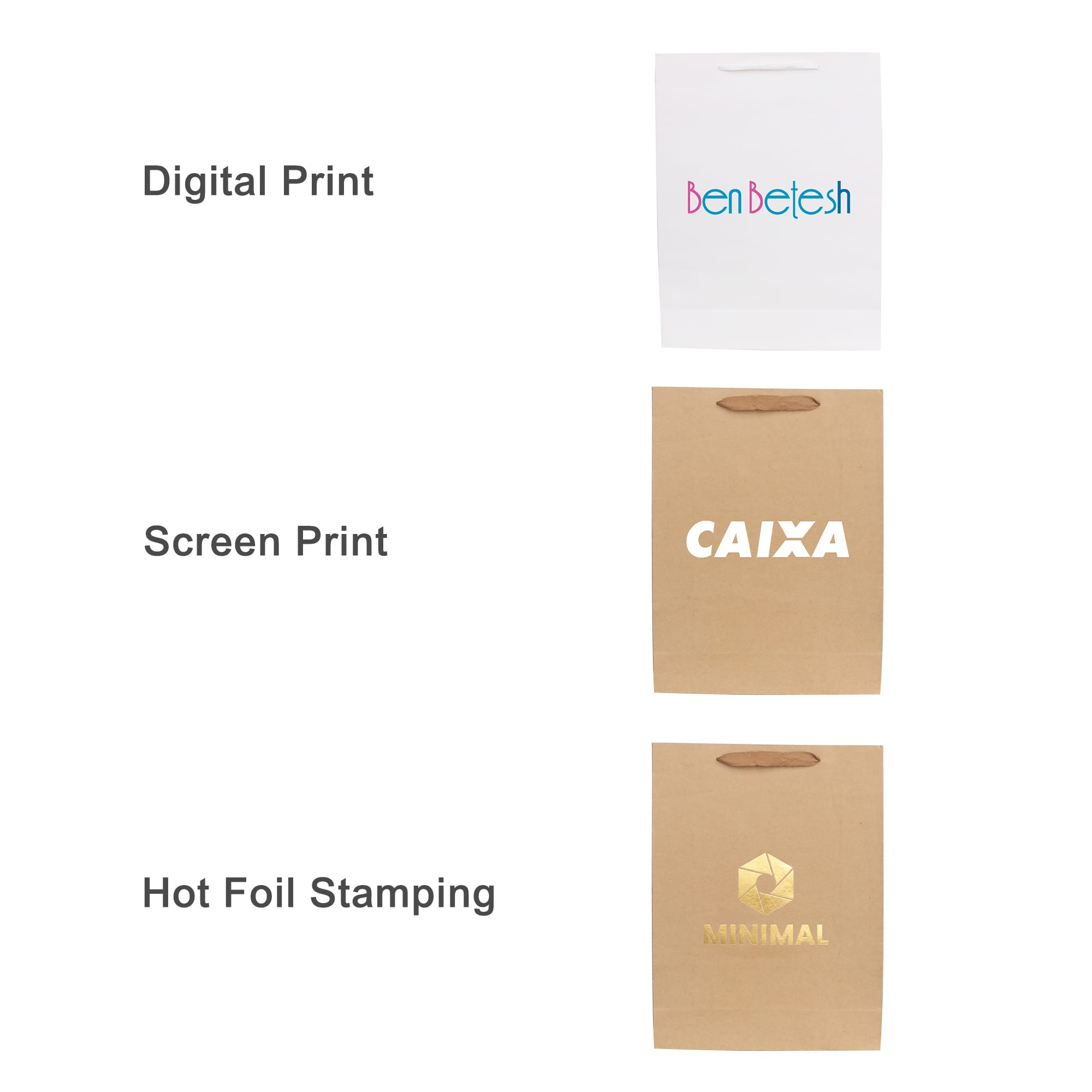 Large Vertical Paper Bag with Fabric Flat Handle(300 x 400 x 110mm)