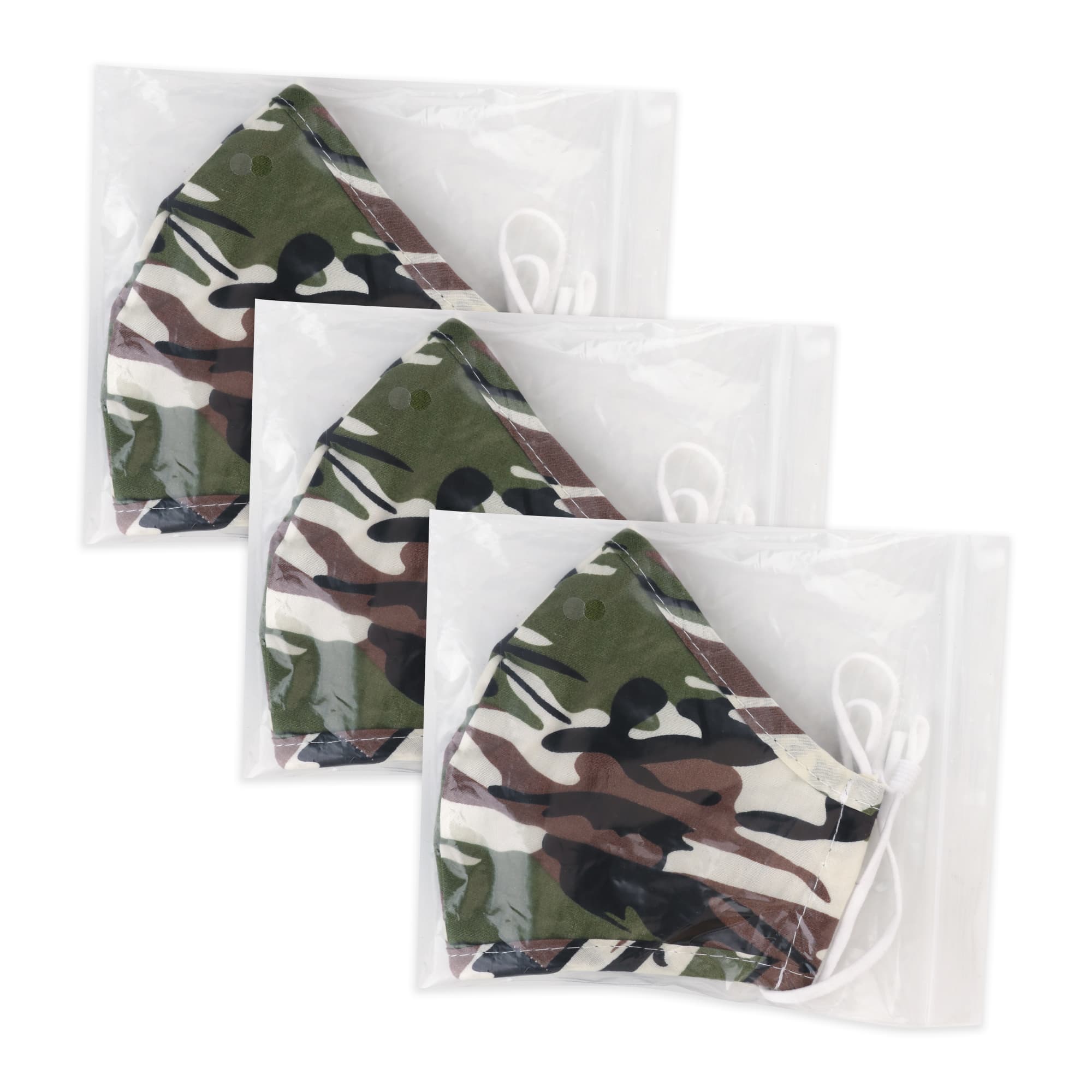 4-Ply Fabric Camouflage Pattern Reusable Face Mask -6 Designs Available - PCA064 Image 