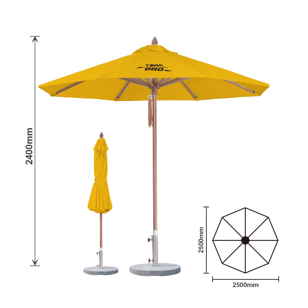 Alternative view of 2.5x2.5m Wind-resistant Octagon Stock Colour Outdoor Umbrella