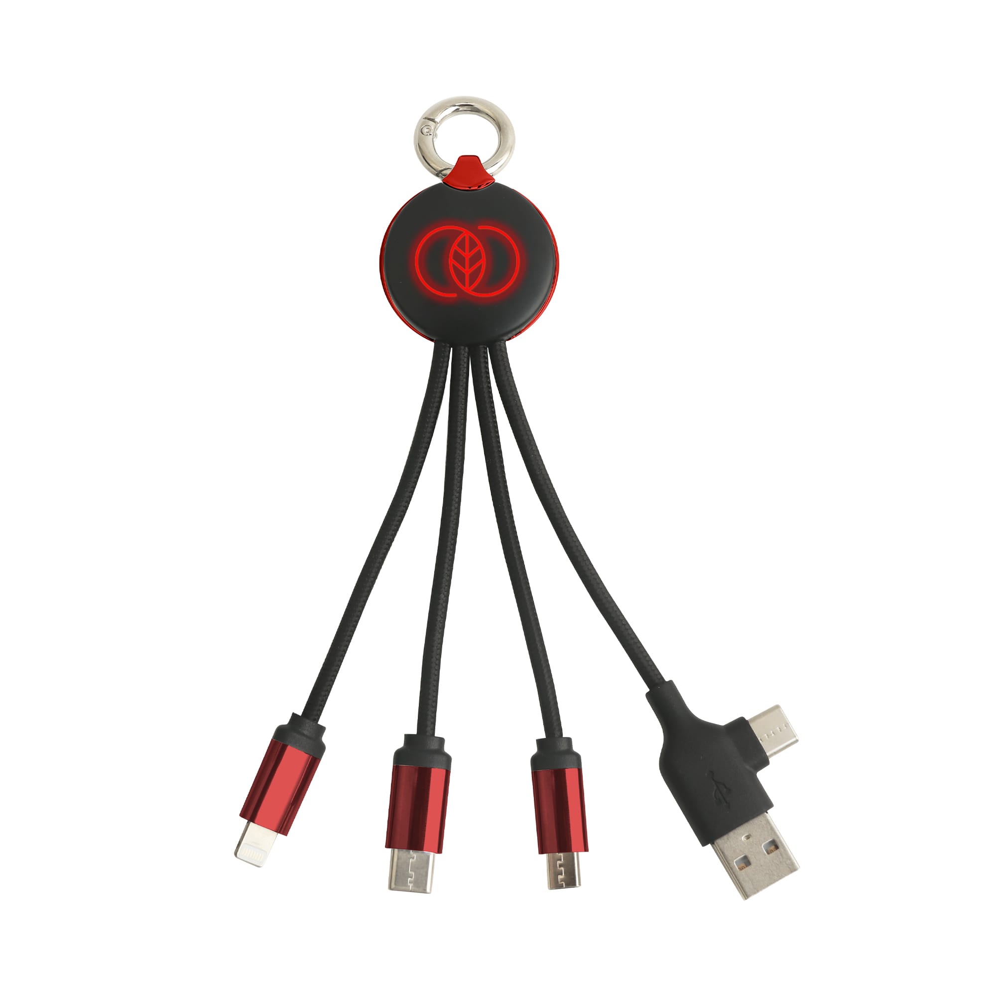 Alternative view of Round Shaped Light Up Multi Charging Cable