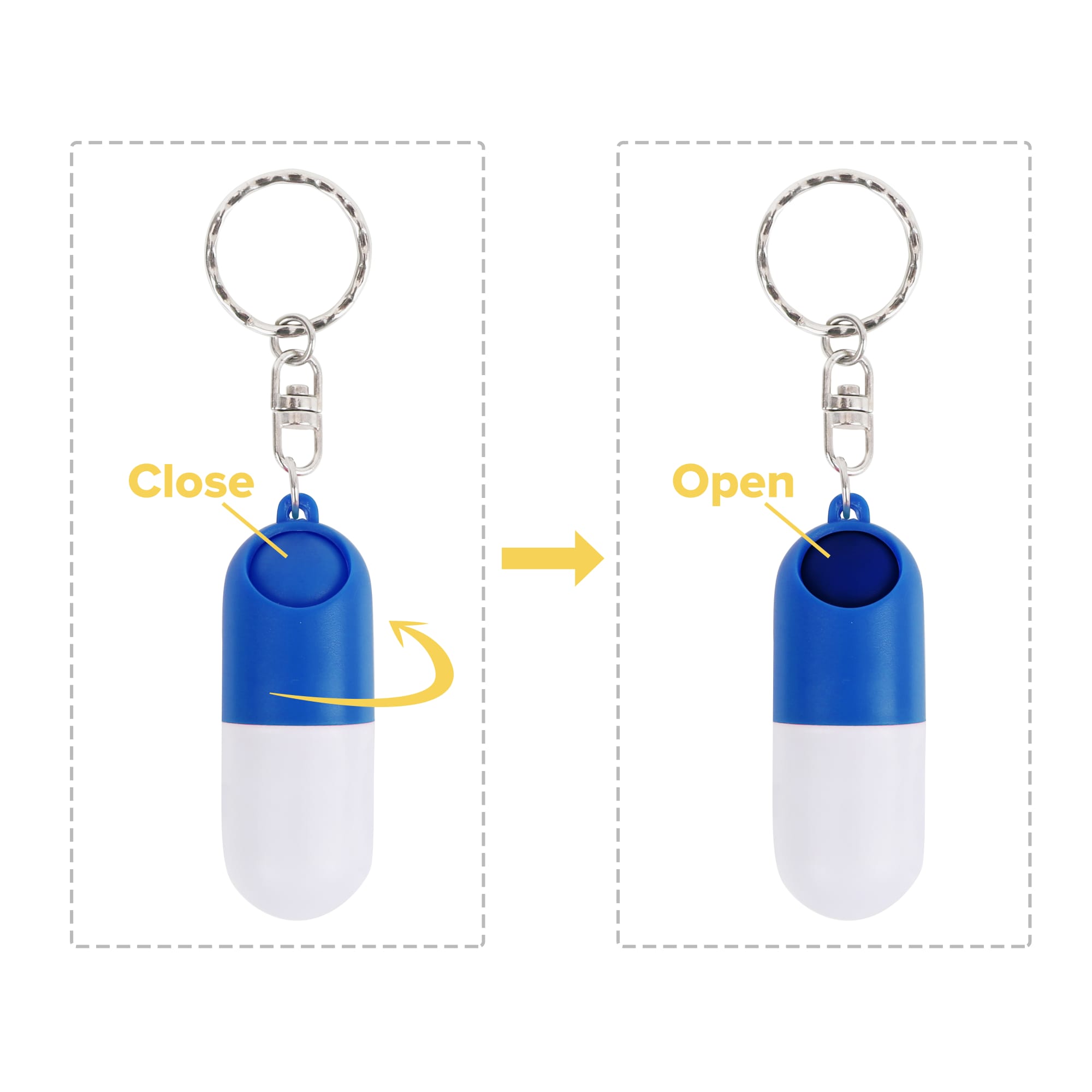 Pill capsule keychain - PCH620 Image 